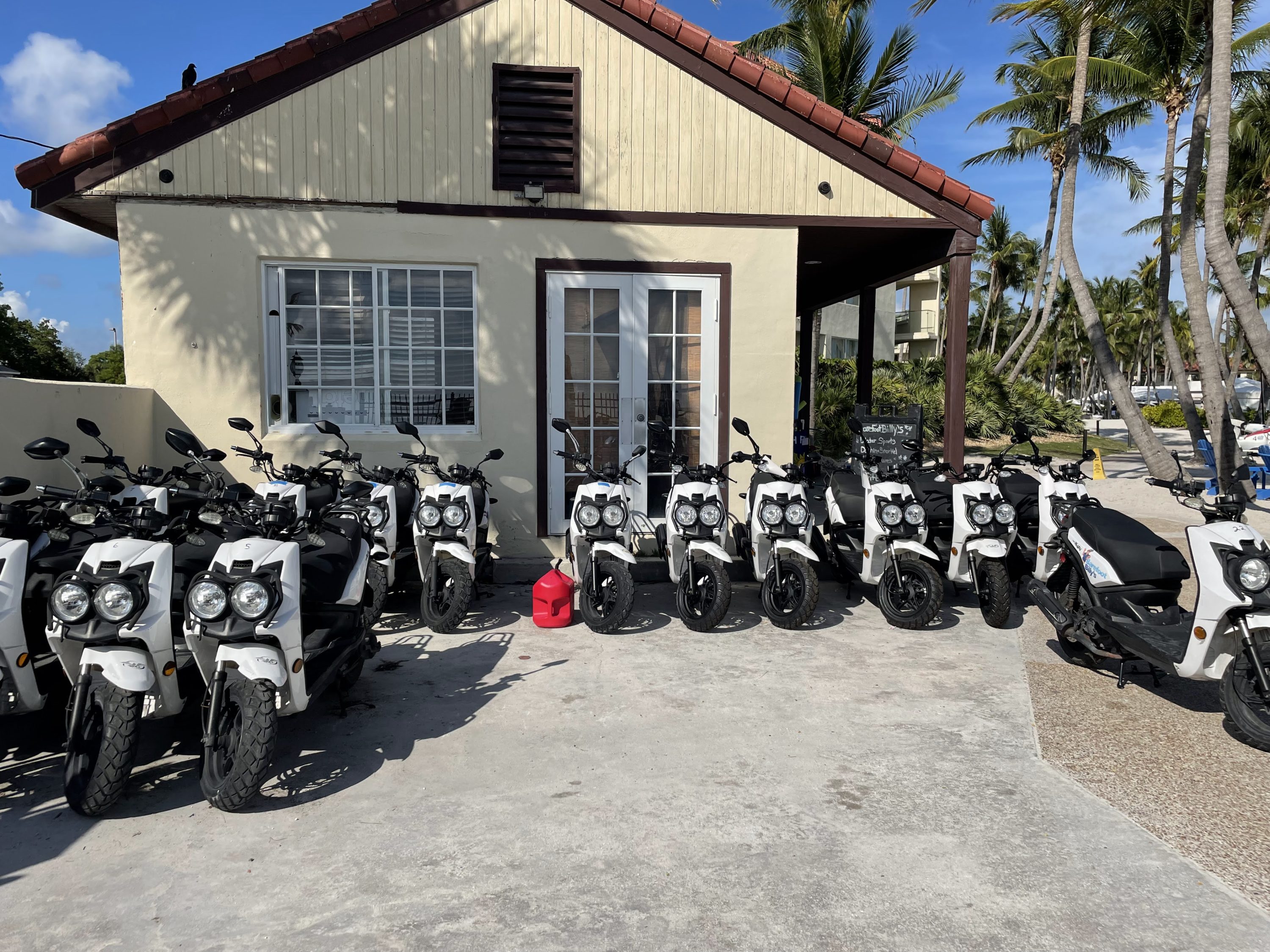 Scooter rentals at Barefoot Billy's Casa Marina
