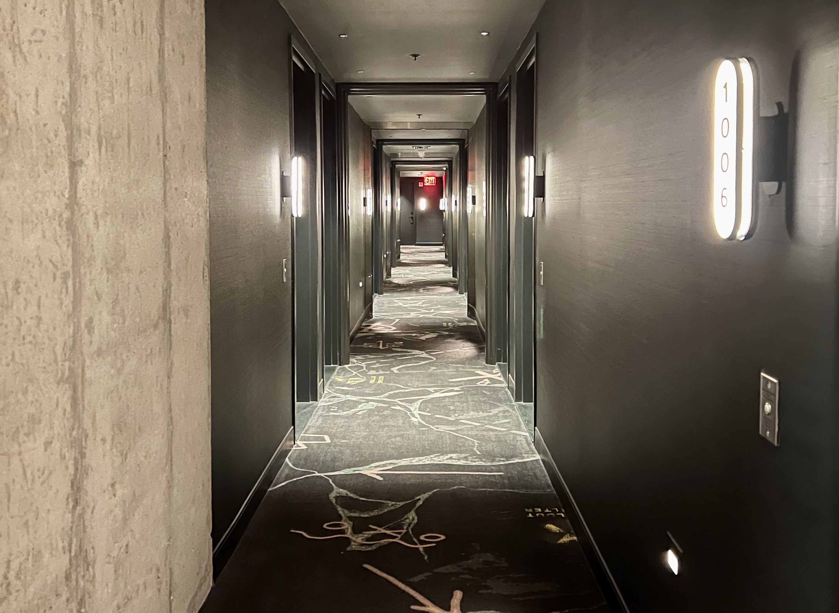 Moxy East Village corridor