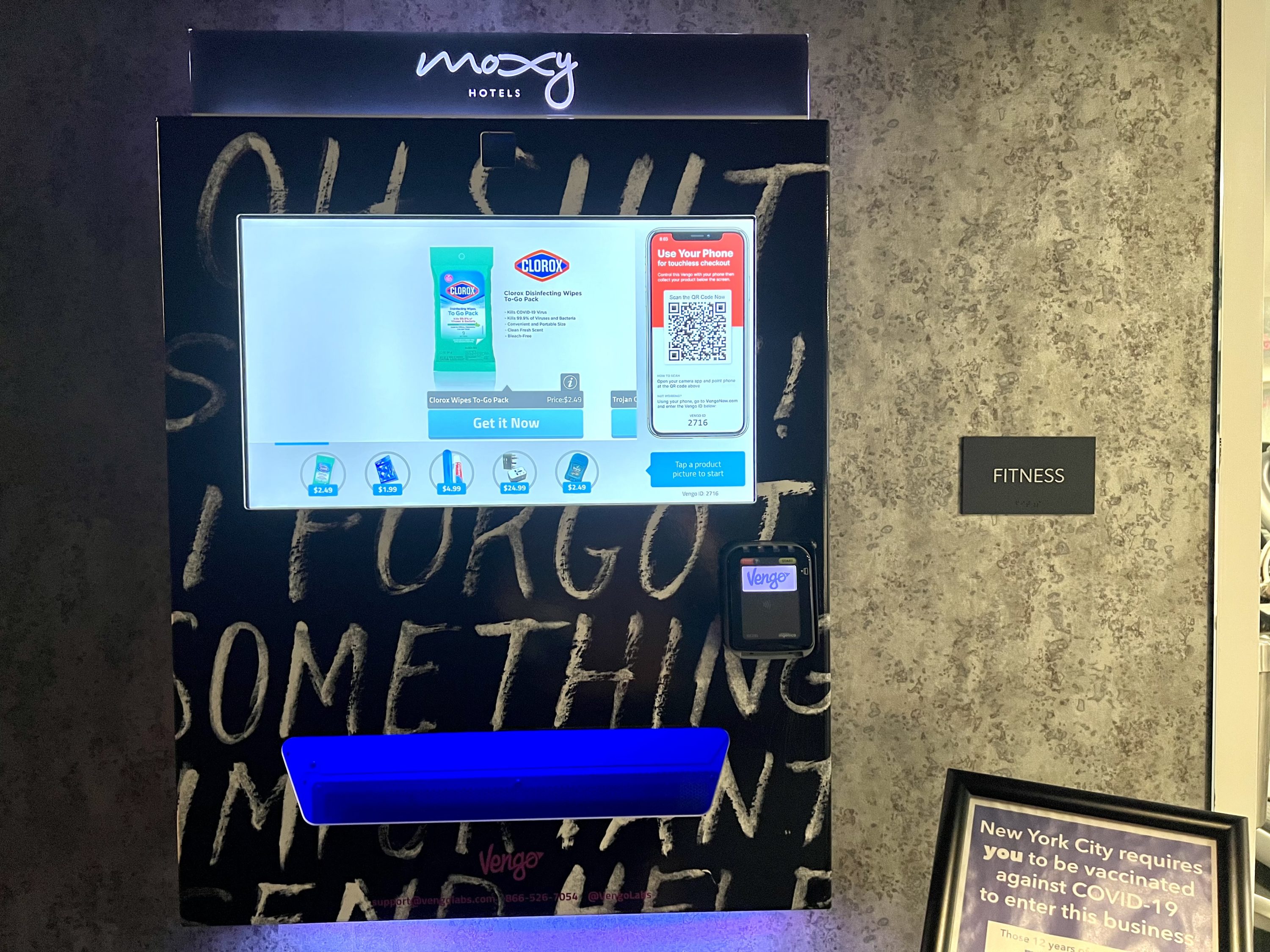 Moxy East Village forgot something vending machine