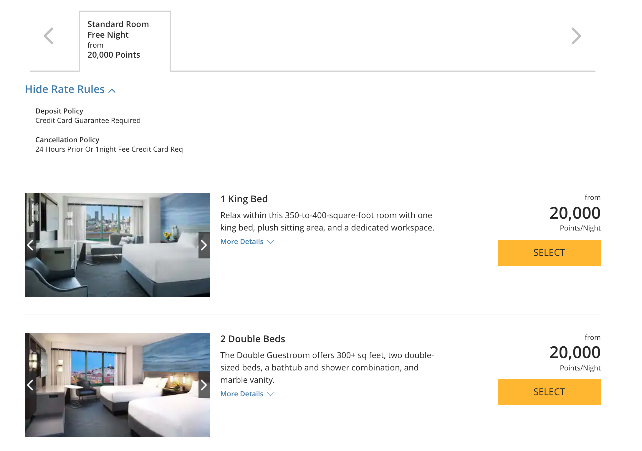 Hyatt Centric Fisherman's Wharf San Francisco points cost