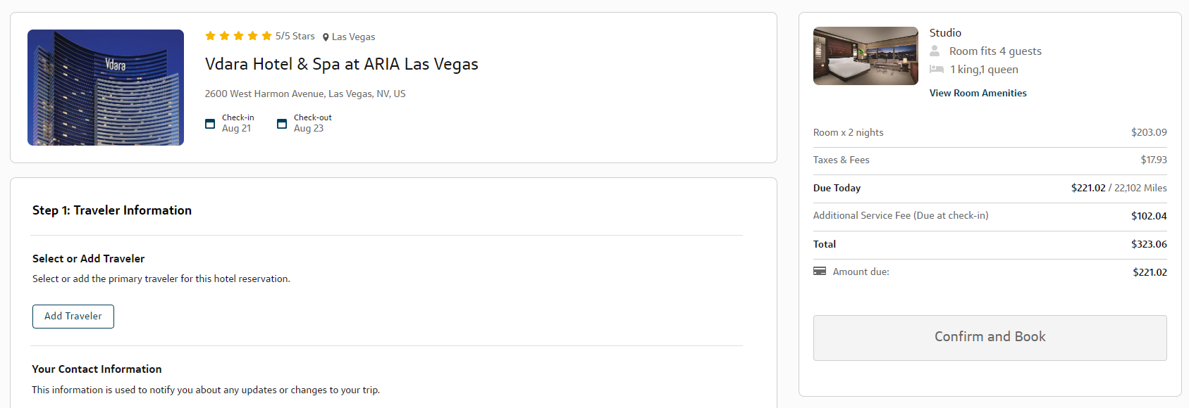 Capital One Travel Vdara