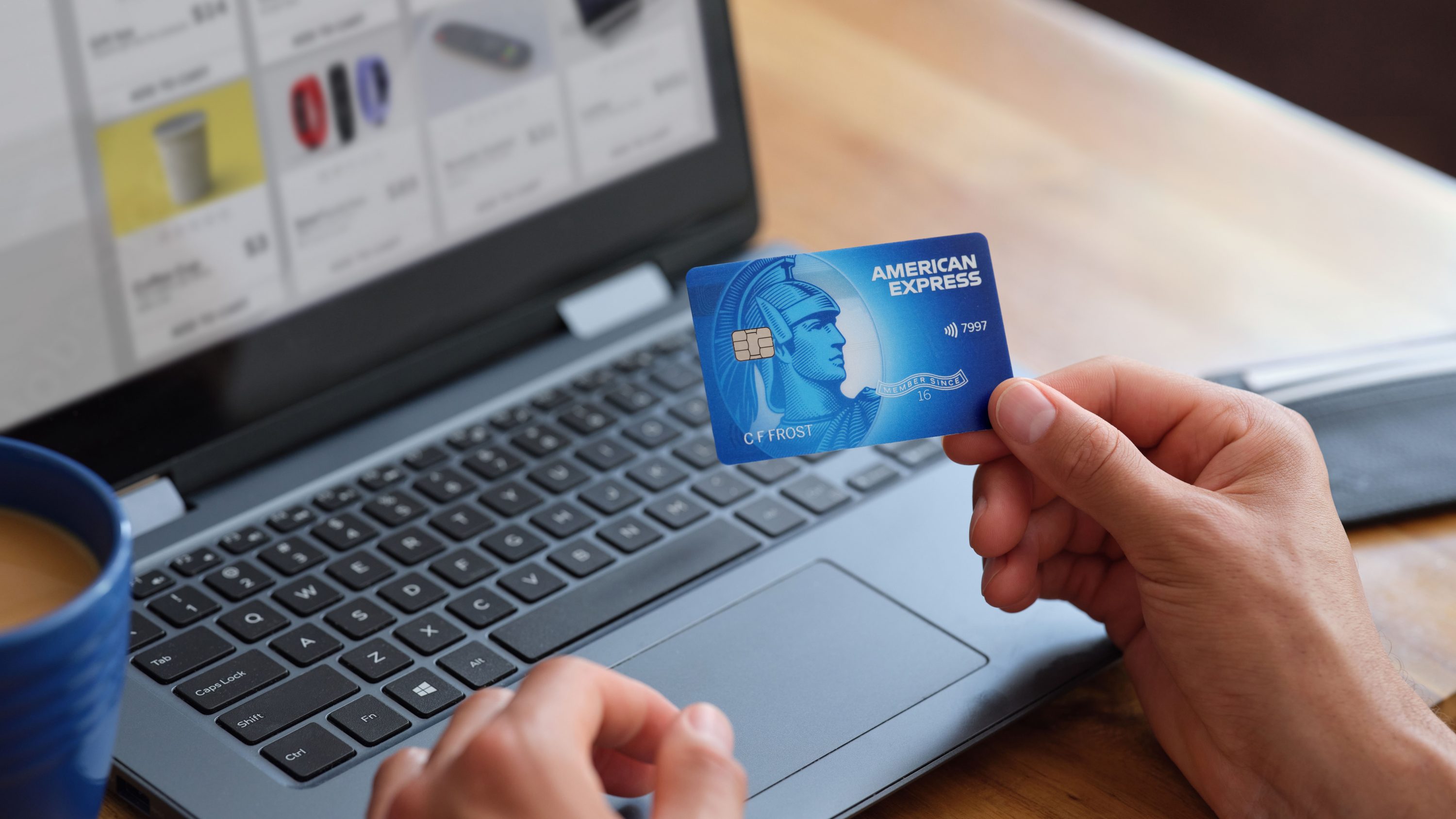 Blue Cash Everyday Card Online Shopping at Laptop