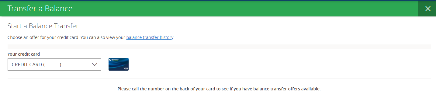 Chase balance transfer screen 1 Chase balance transfer screen