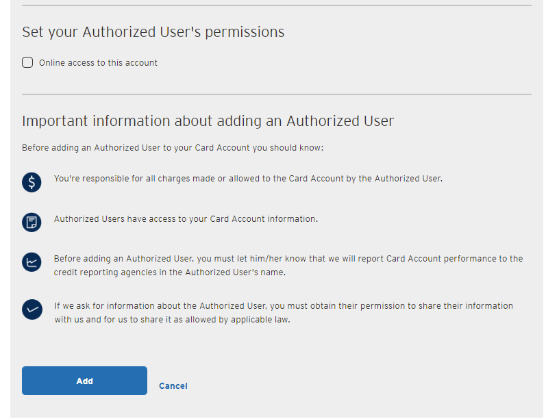 Citi Premier card add authorized user
