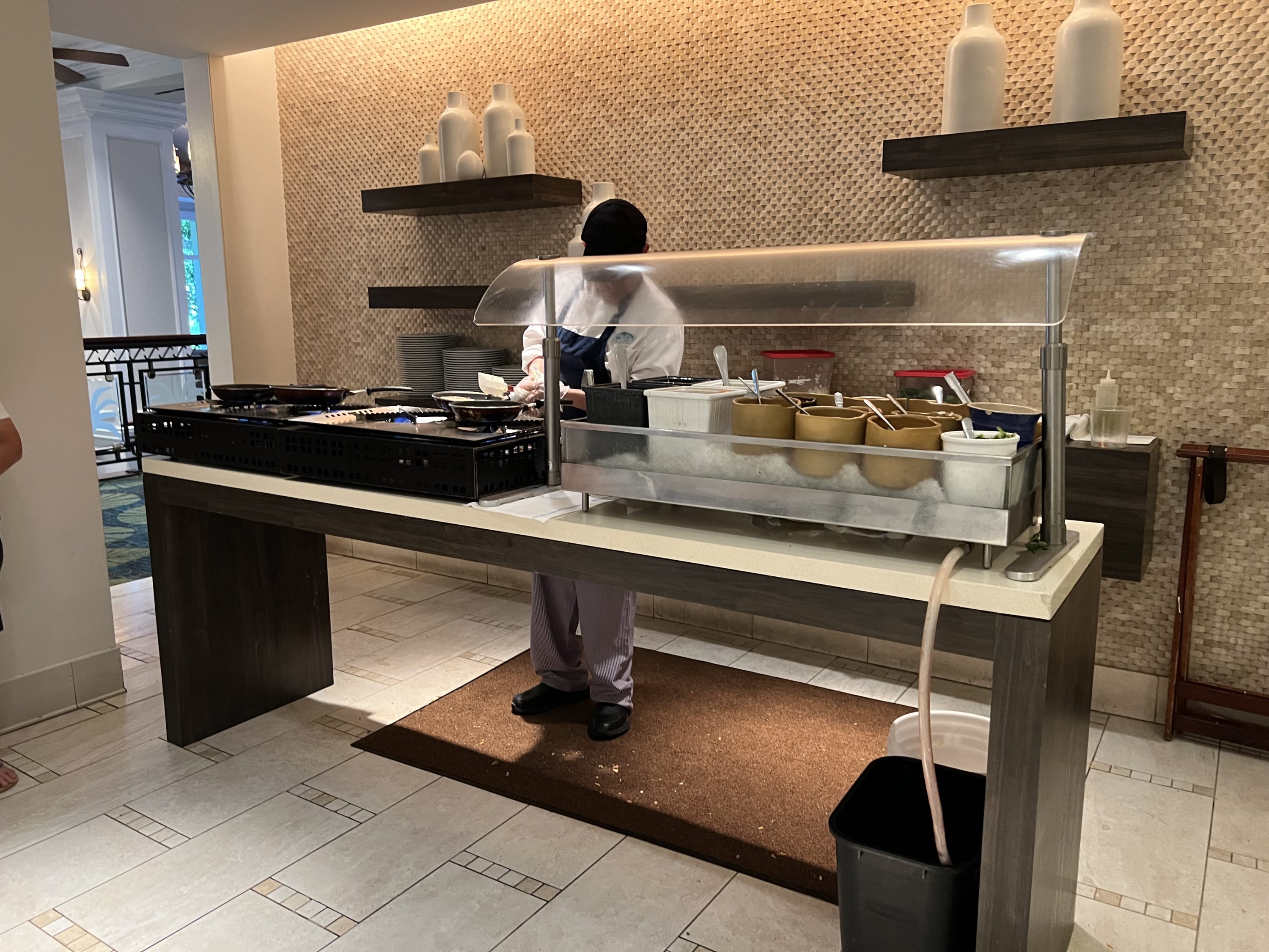 Omelet station at Tanglewood