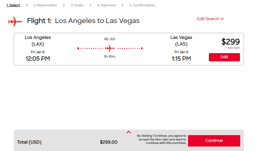 JSX flight totals