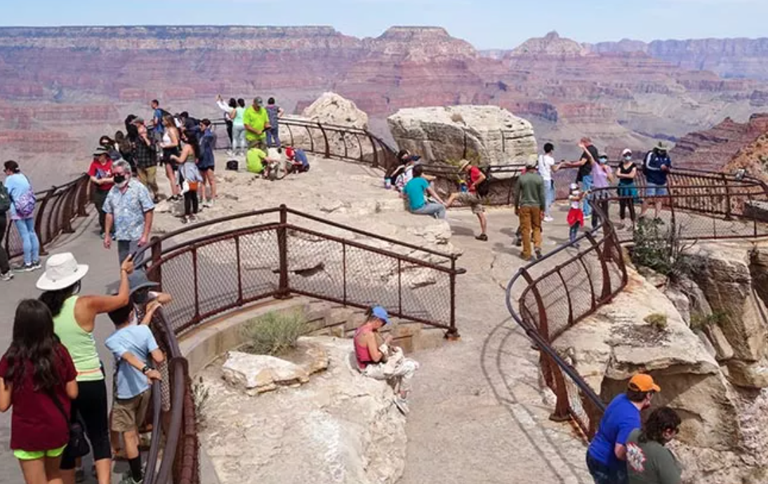 Mather Point in the South Rim Grand Canyon