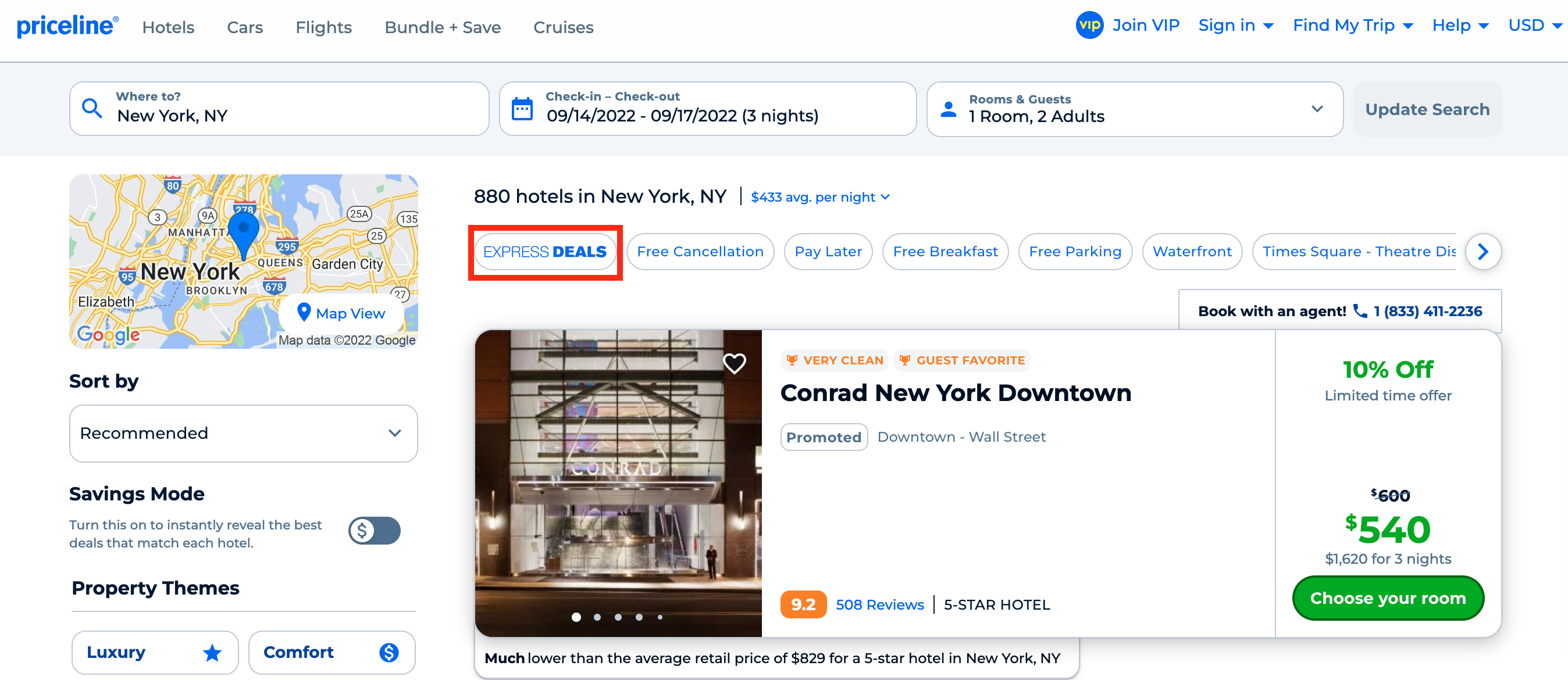 Priceline Hotels Express Deals