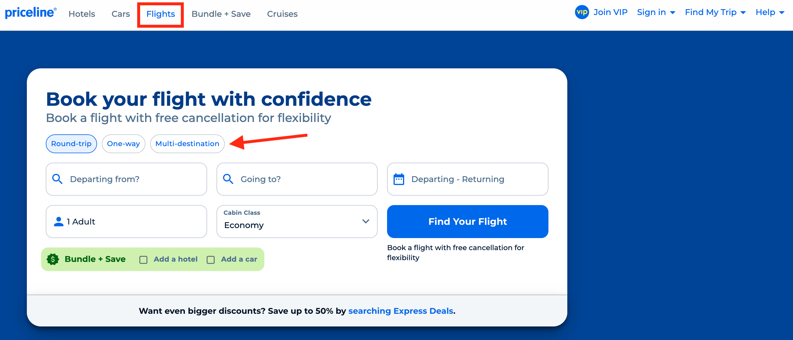 Priceline flights