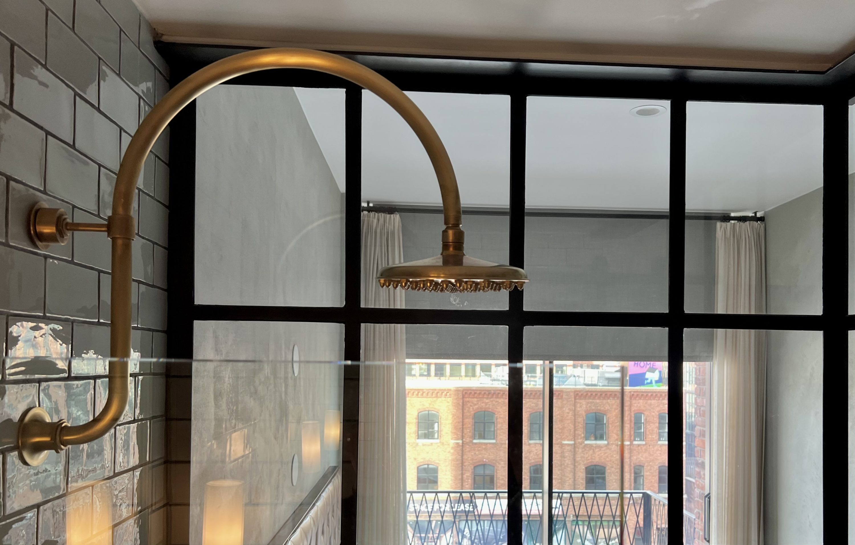 The Williamsburg Hotel bedroom shower head