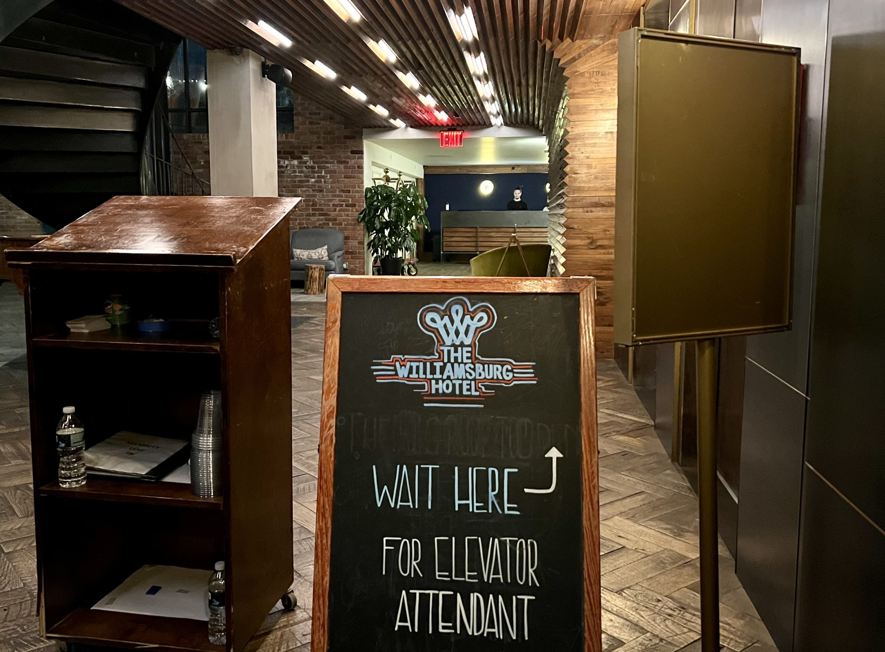 The Williamsburg Hotel entrance to the Watertower bar