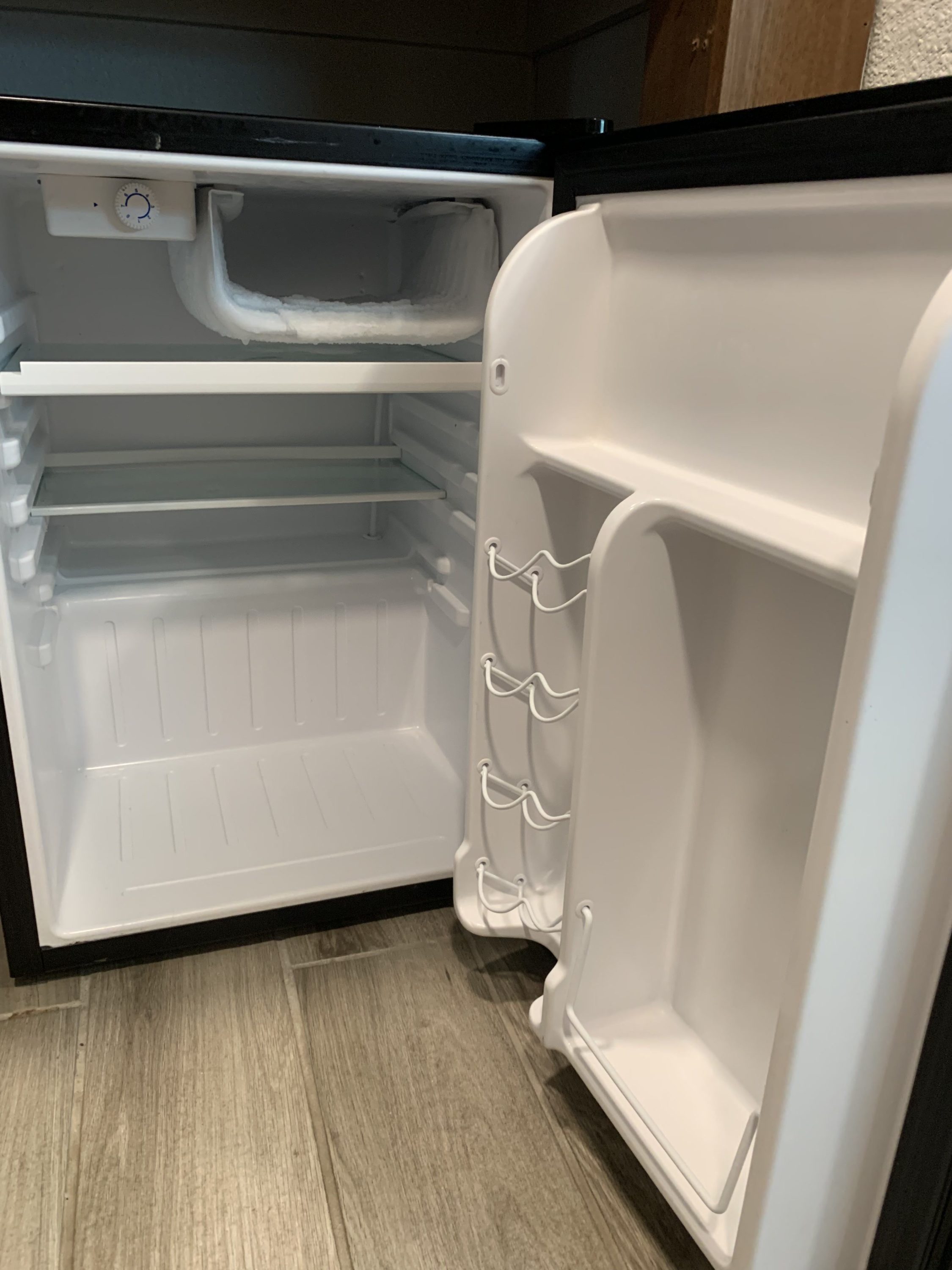 Refrigerator in the guestroom at the DoubleTree by Hilton Corpus Christi Beachfront