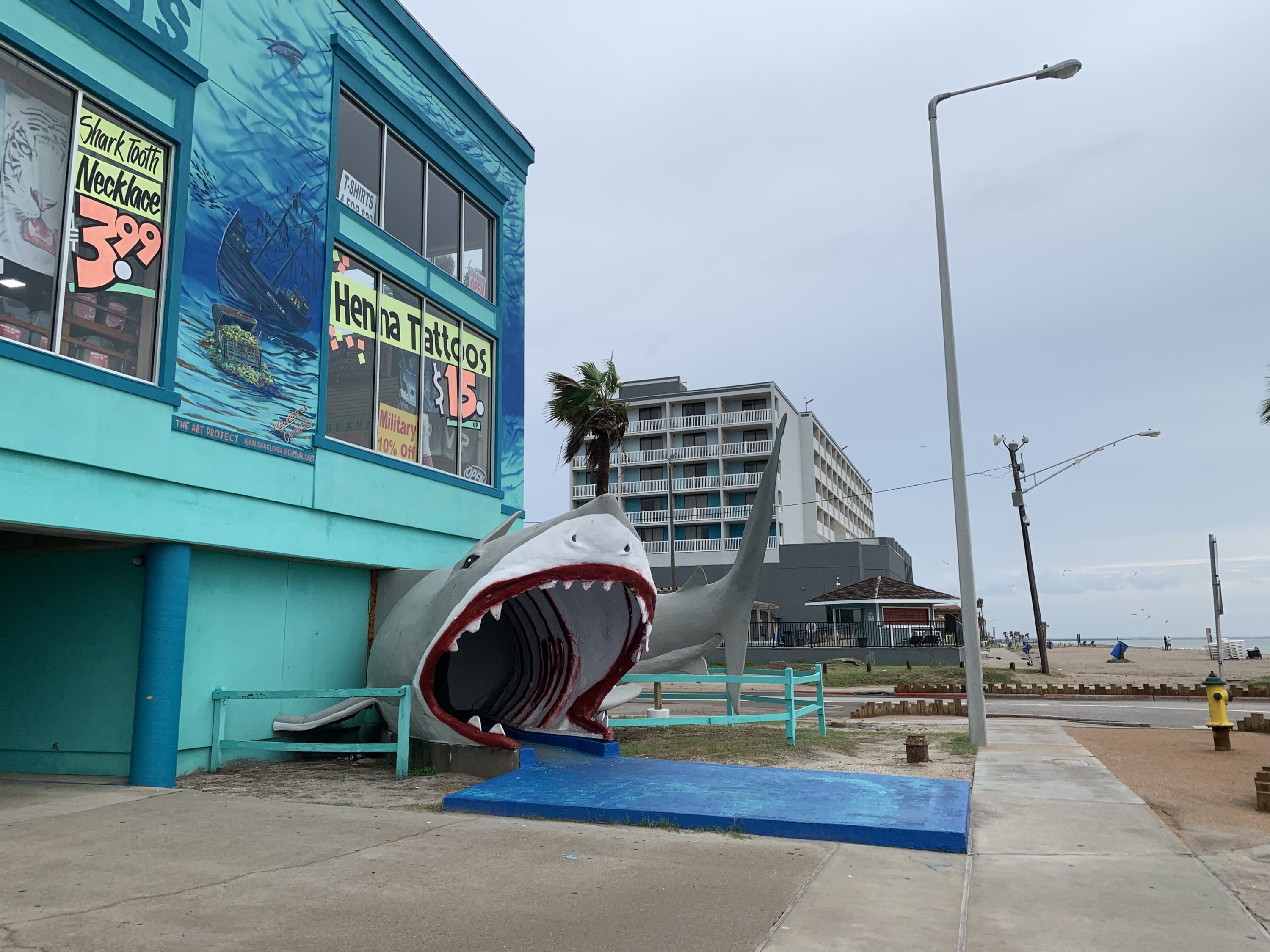 Beach shop next to the DoubleTree by Hilton Corpus Christi Beachfront