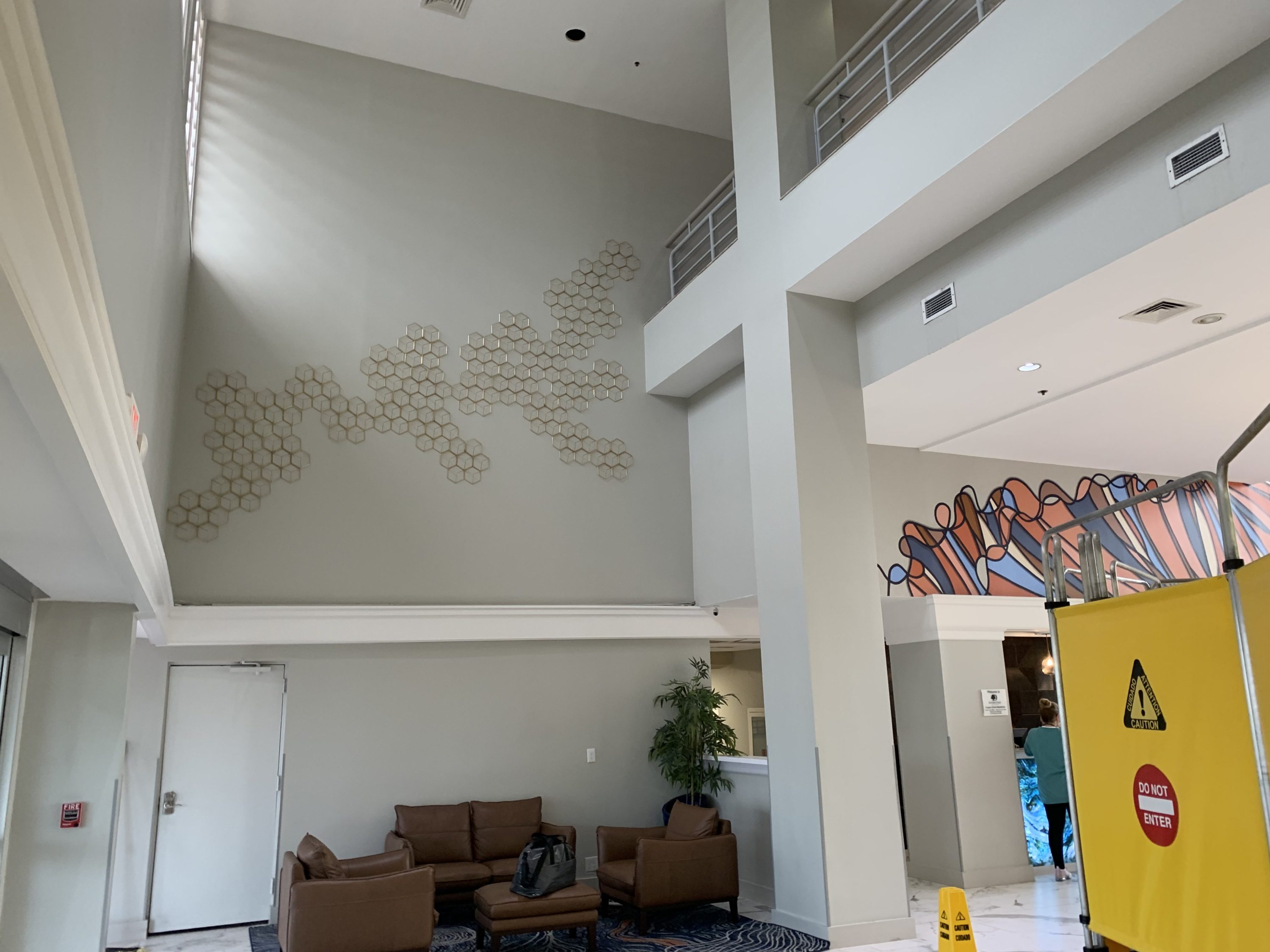 Another seating area off the main lobby at the DoubleTree by Hilton Corpus Christi Beachfront