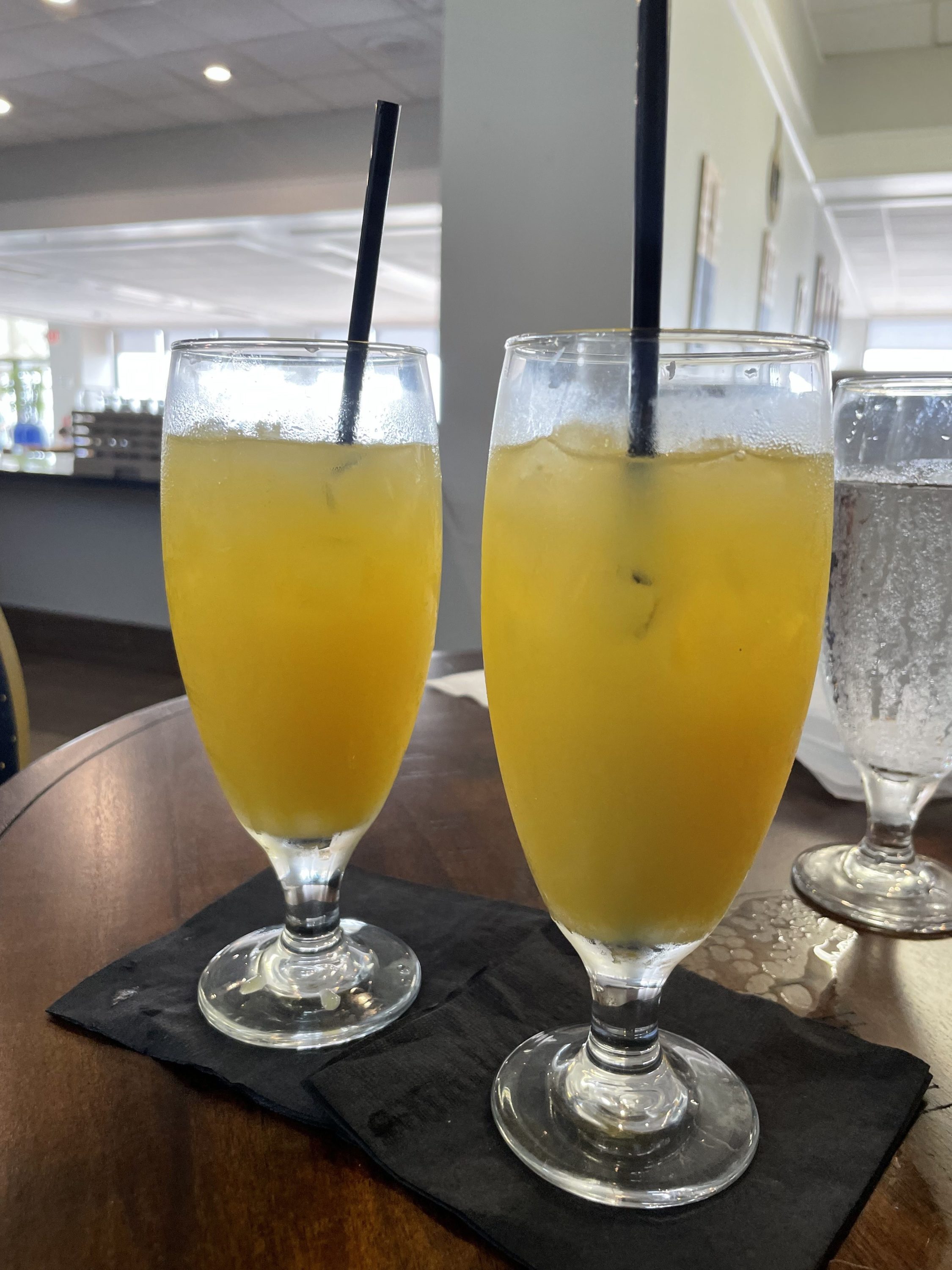 Large mimosas at the DoubleTree by Hilton Corpus Christi Beachfront