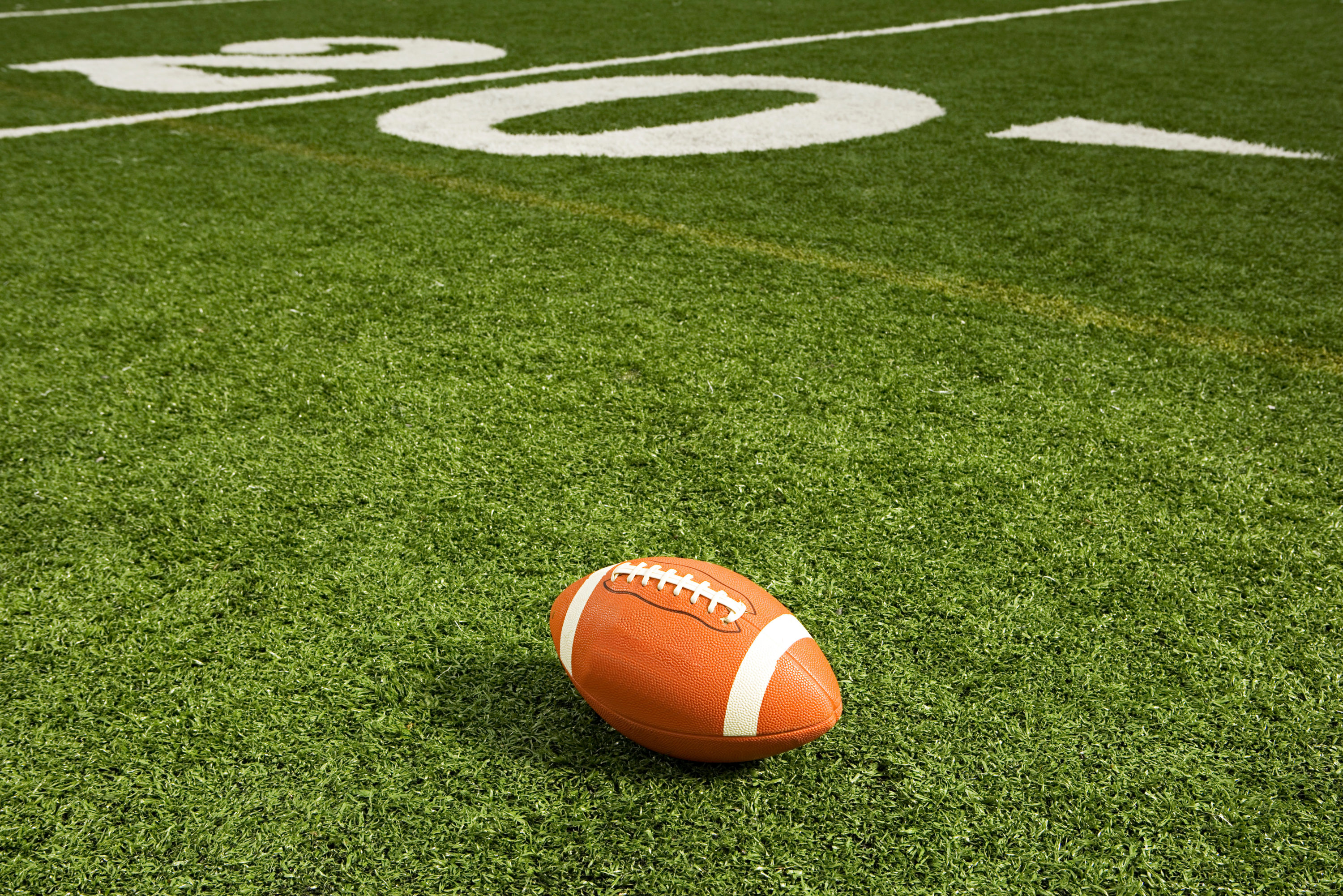 American football on the field American football on the field