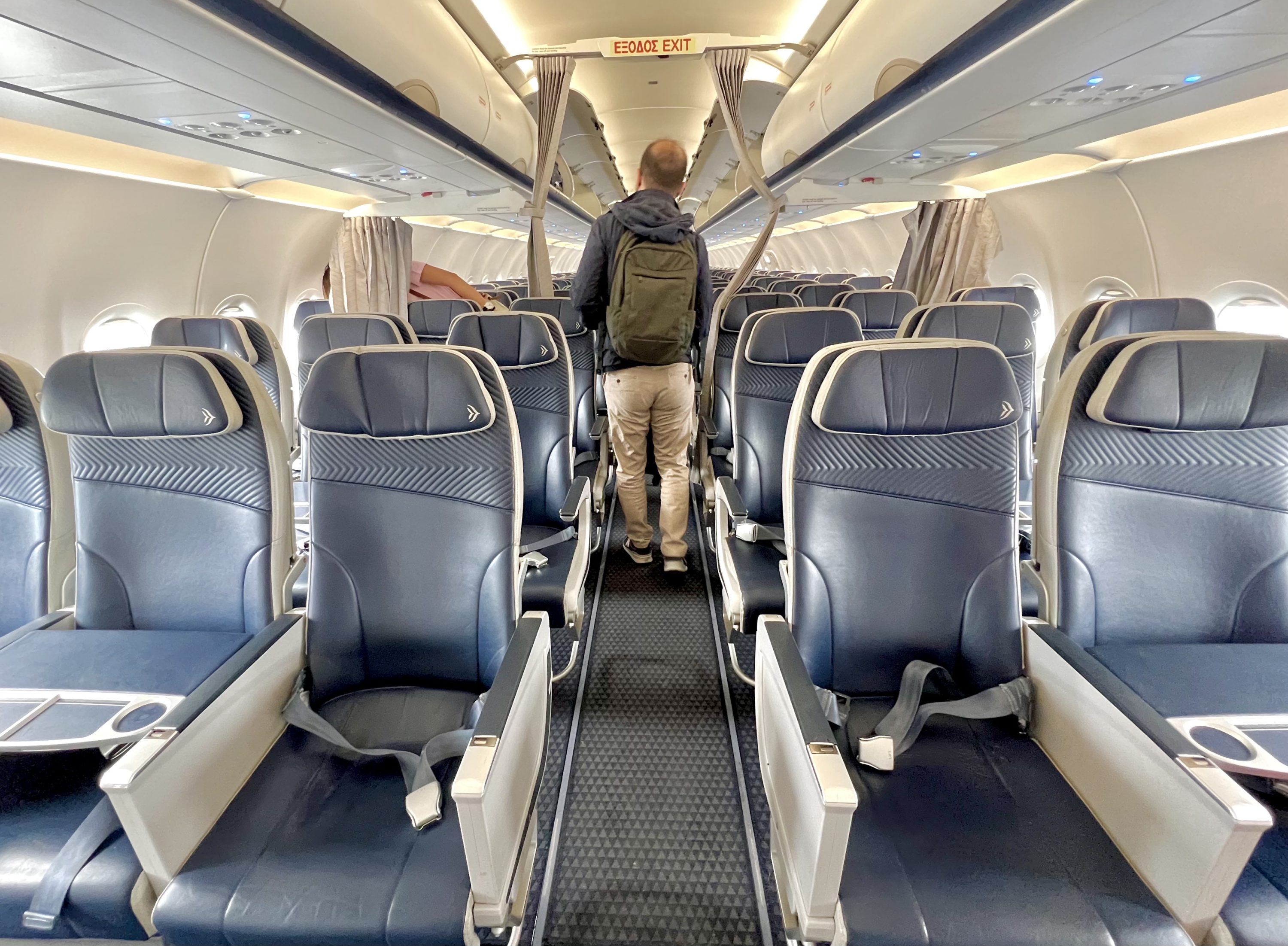 Aegean upgrade bid Aegean Airbus A320neo business class cabin