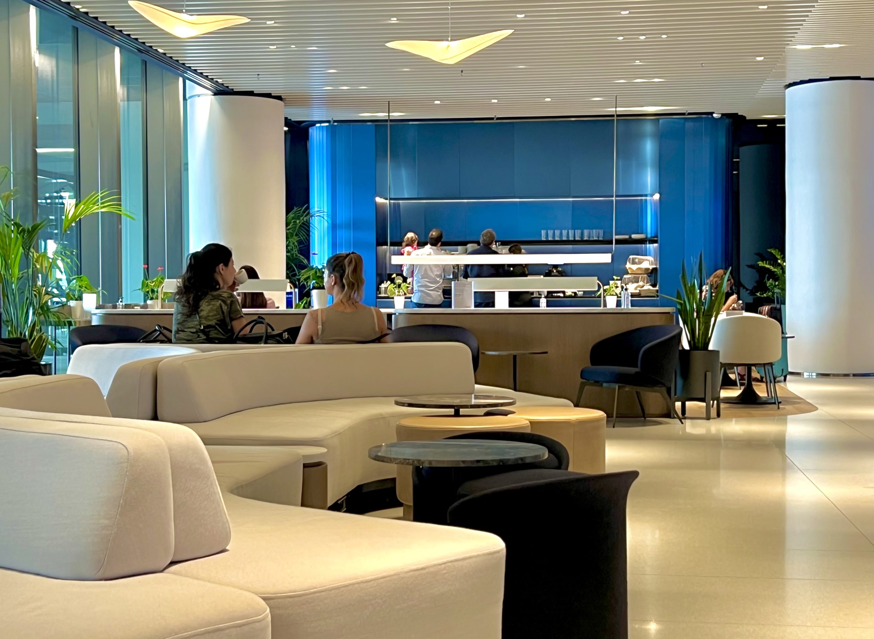 Aegean upgrade bid Aegean Lounge sofas