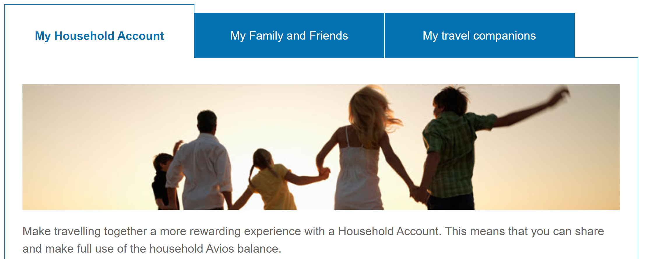 British Airways Household Account