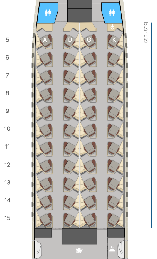 Etihad A350-1000 business class seat map Etihad A350-1000 business class seat map