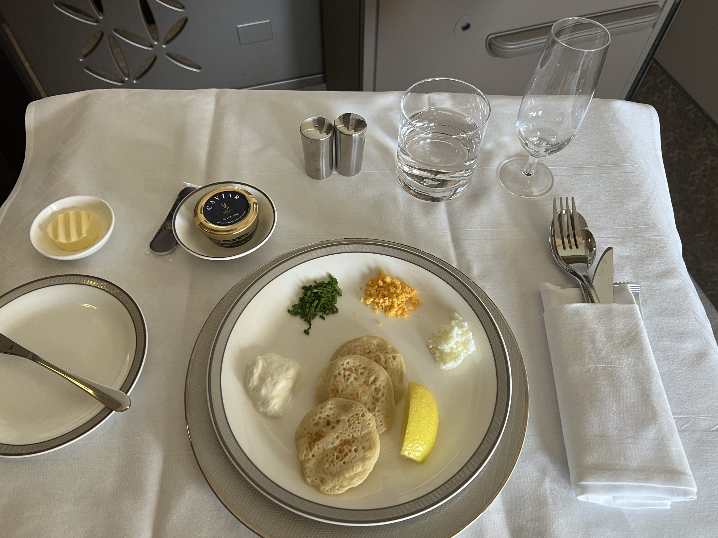 Singapore Suites caviar service