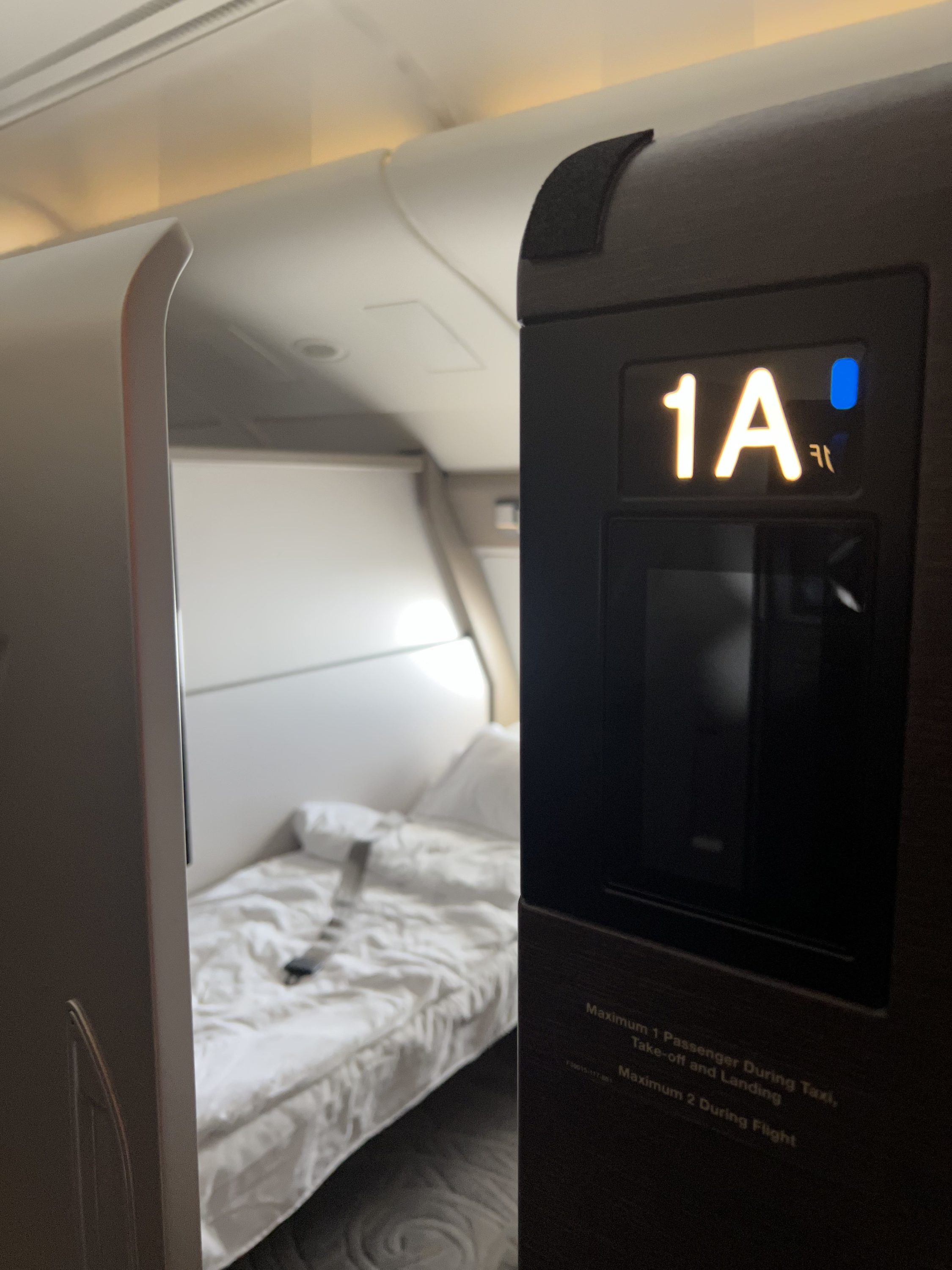 Seat 1A on Singapore Airlines A380