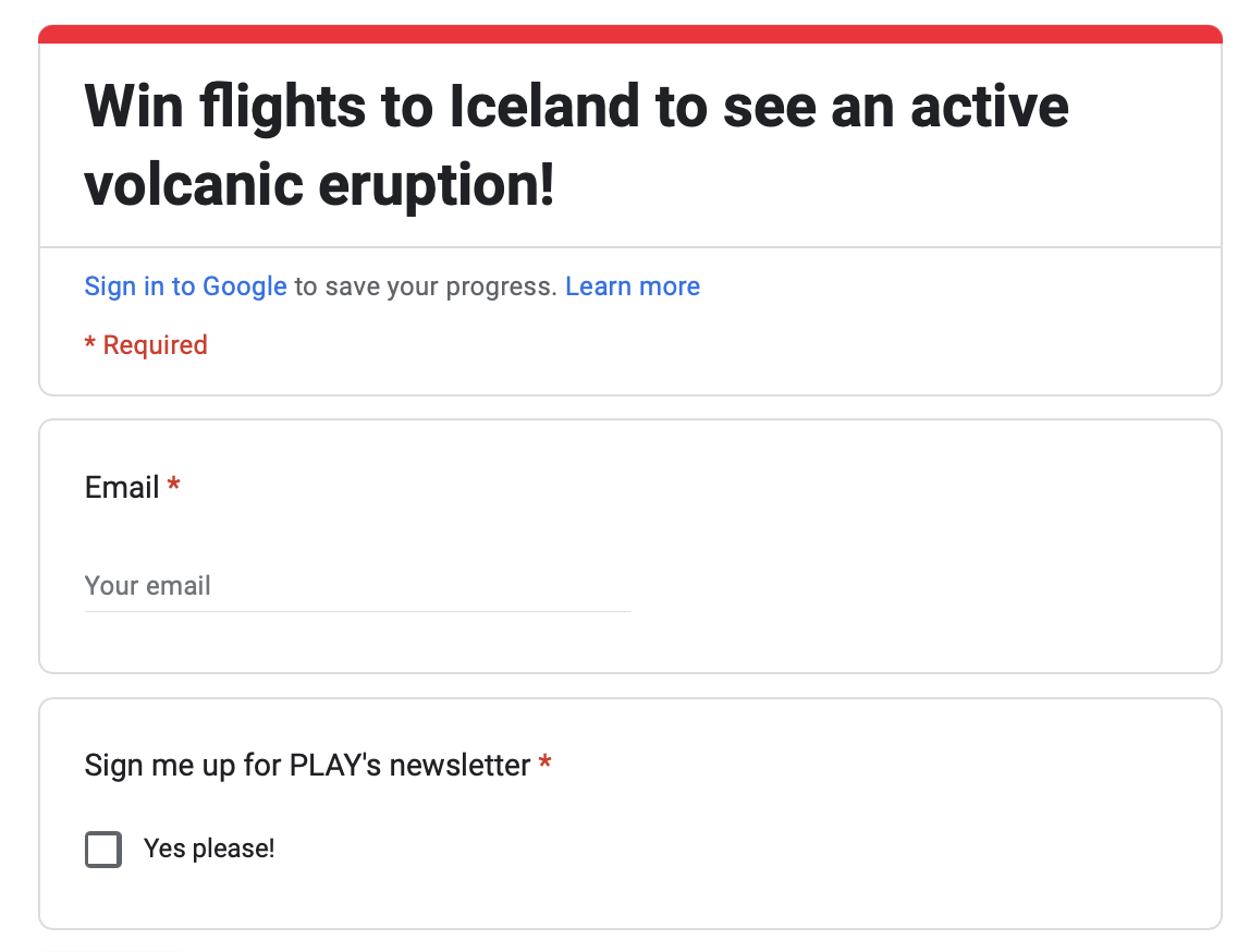 Newsletter subscription