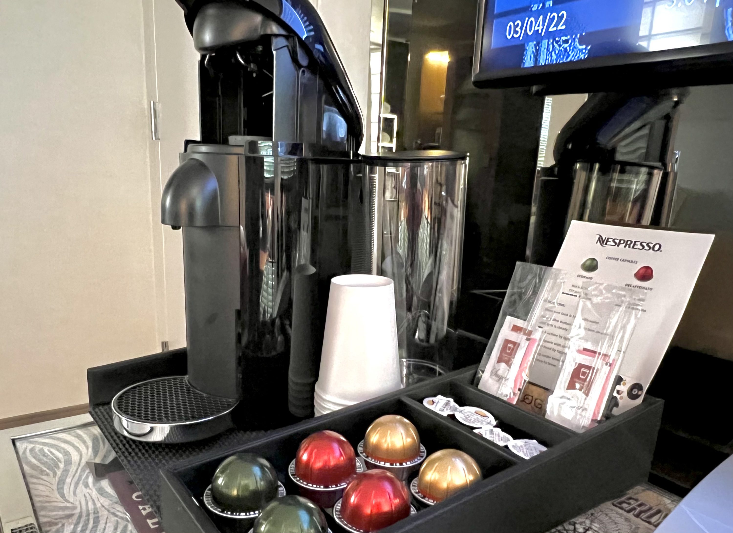 SLS Hotel, a Luxury Collection Hotel, Beverly Hills bedroom Nespresso machine