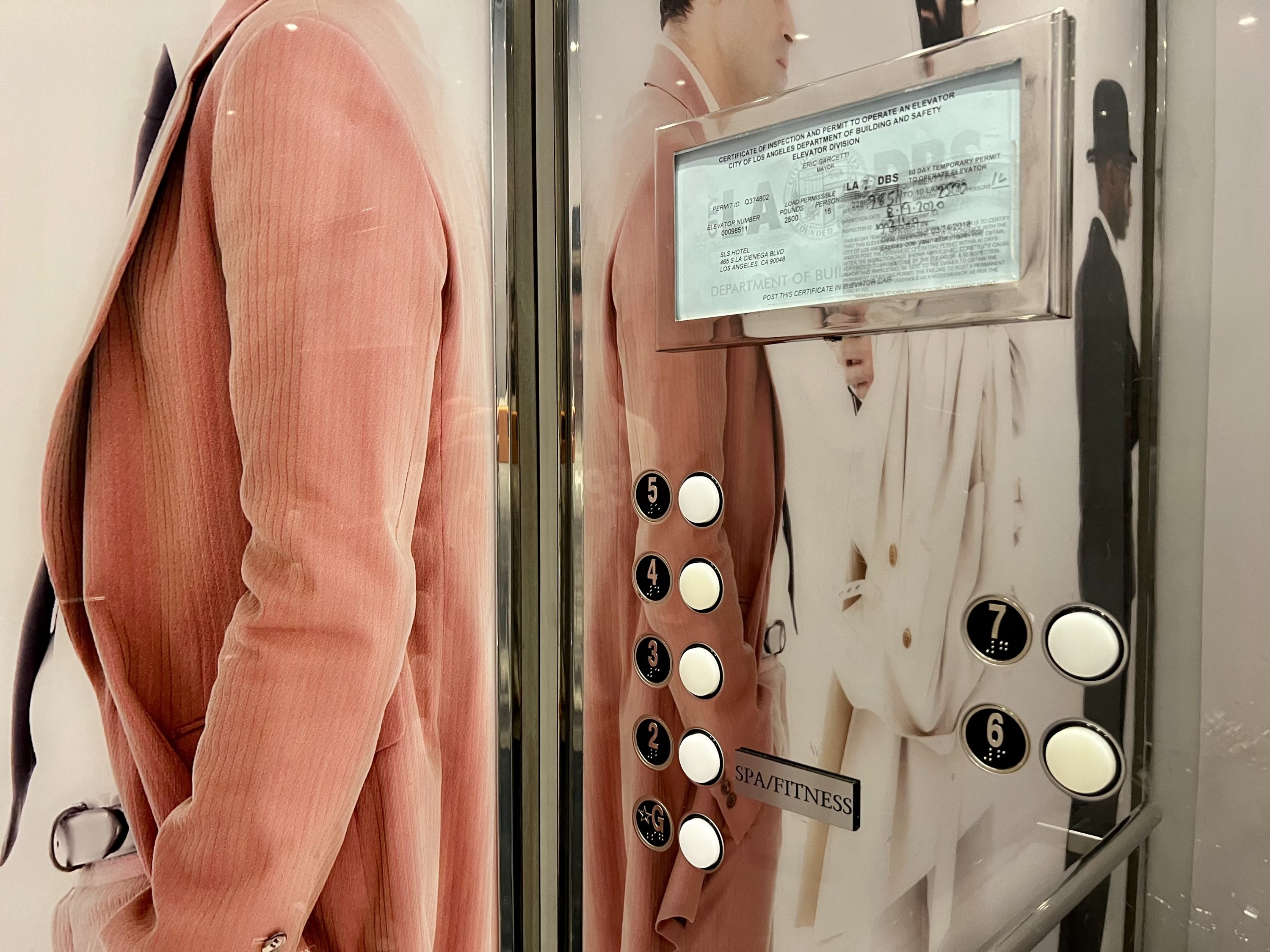 SLS Hotel, a Luxury Collection Hotel, Beverly Hills elevator art