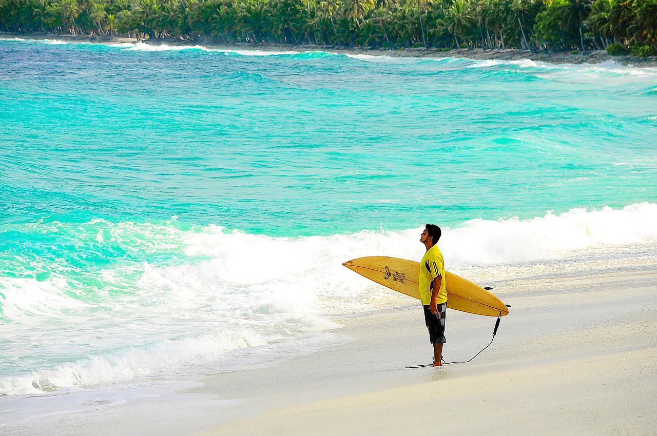 Surfing in Maldives