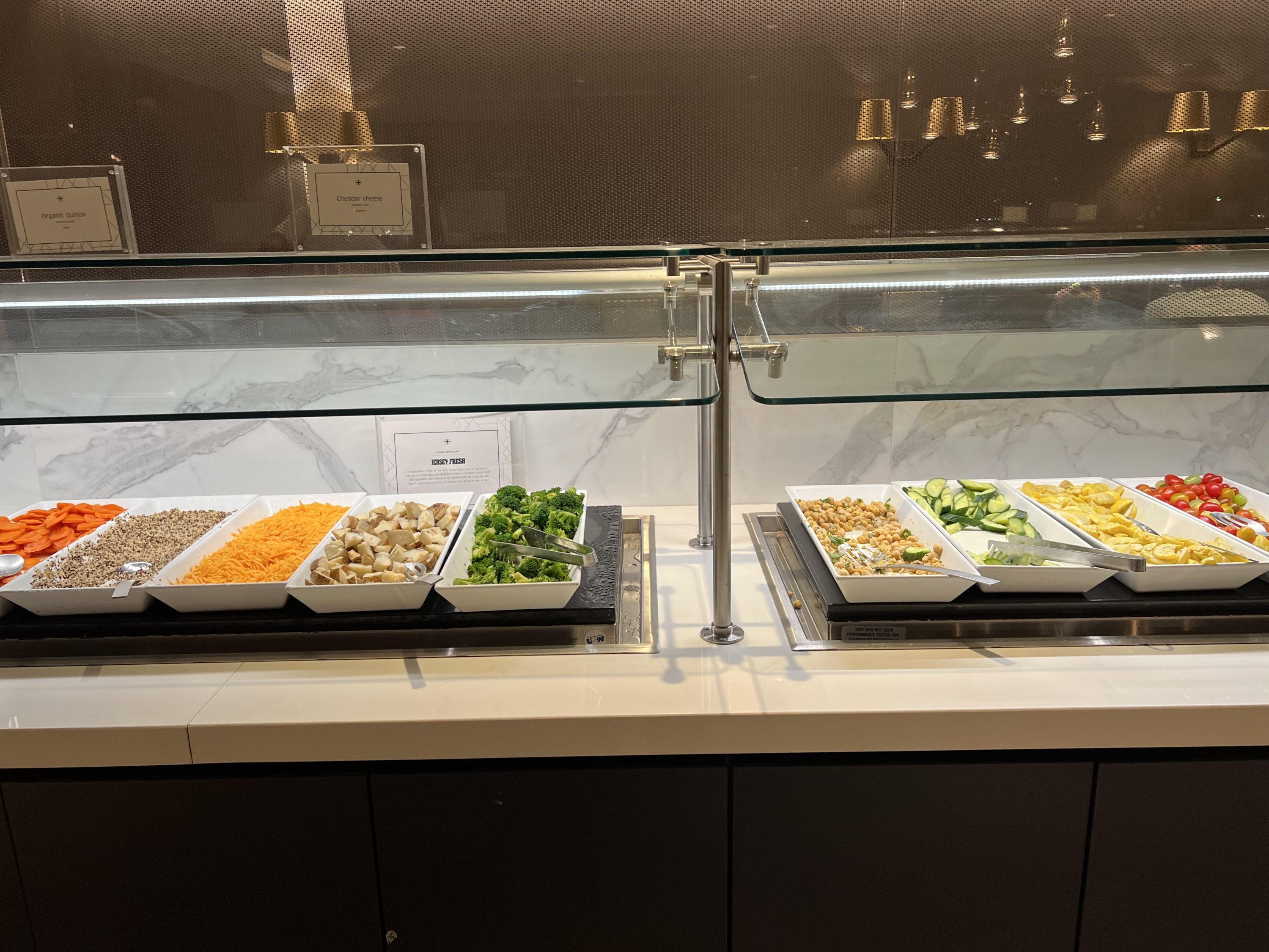 EWR Polaris lounge salad bar