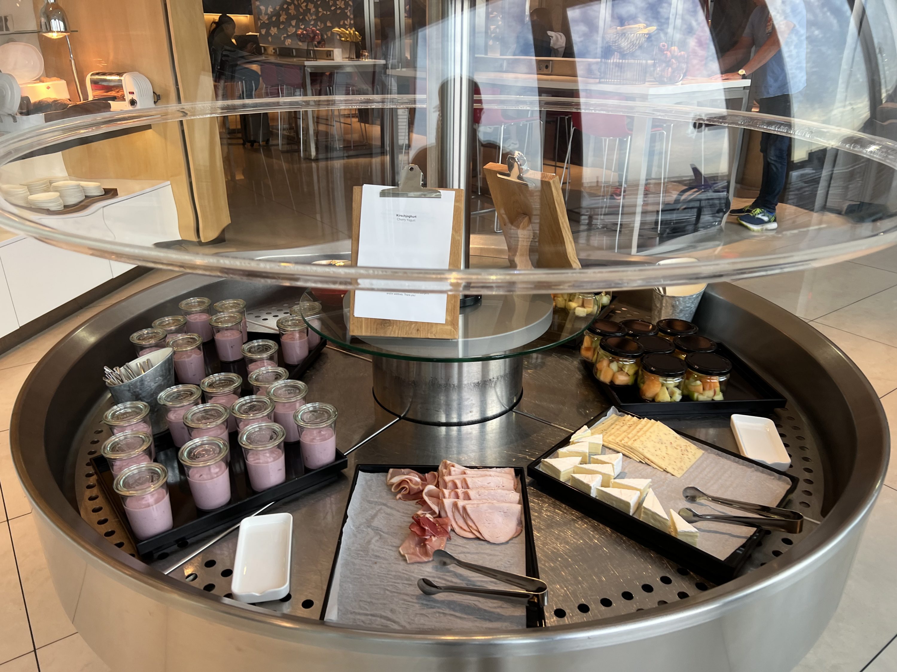 Air Canada Maple Leaf Lounge at FRA yogurt