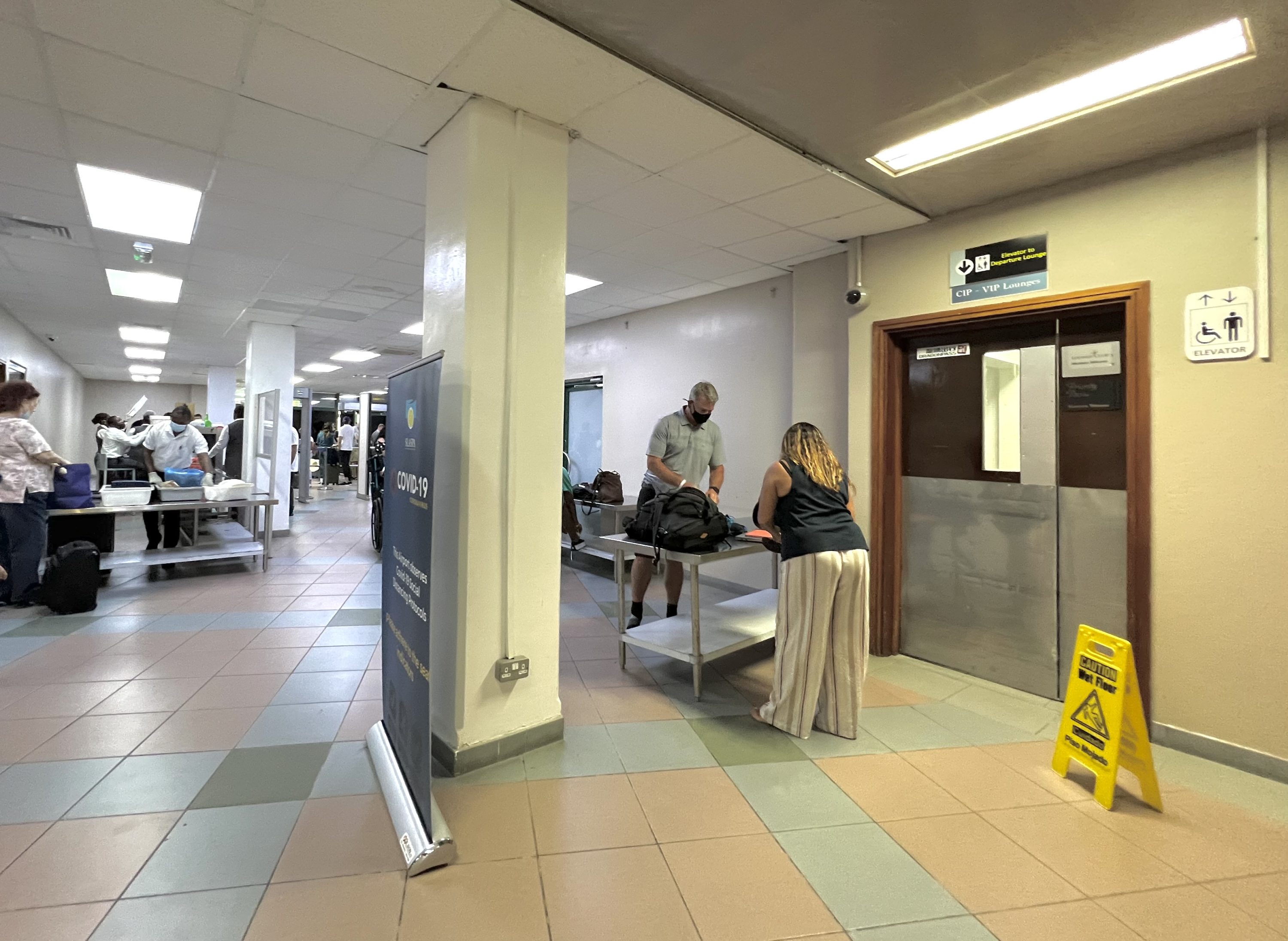 British Airways Boeing 777 200 Club World UVF security and lounge entrance