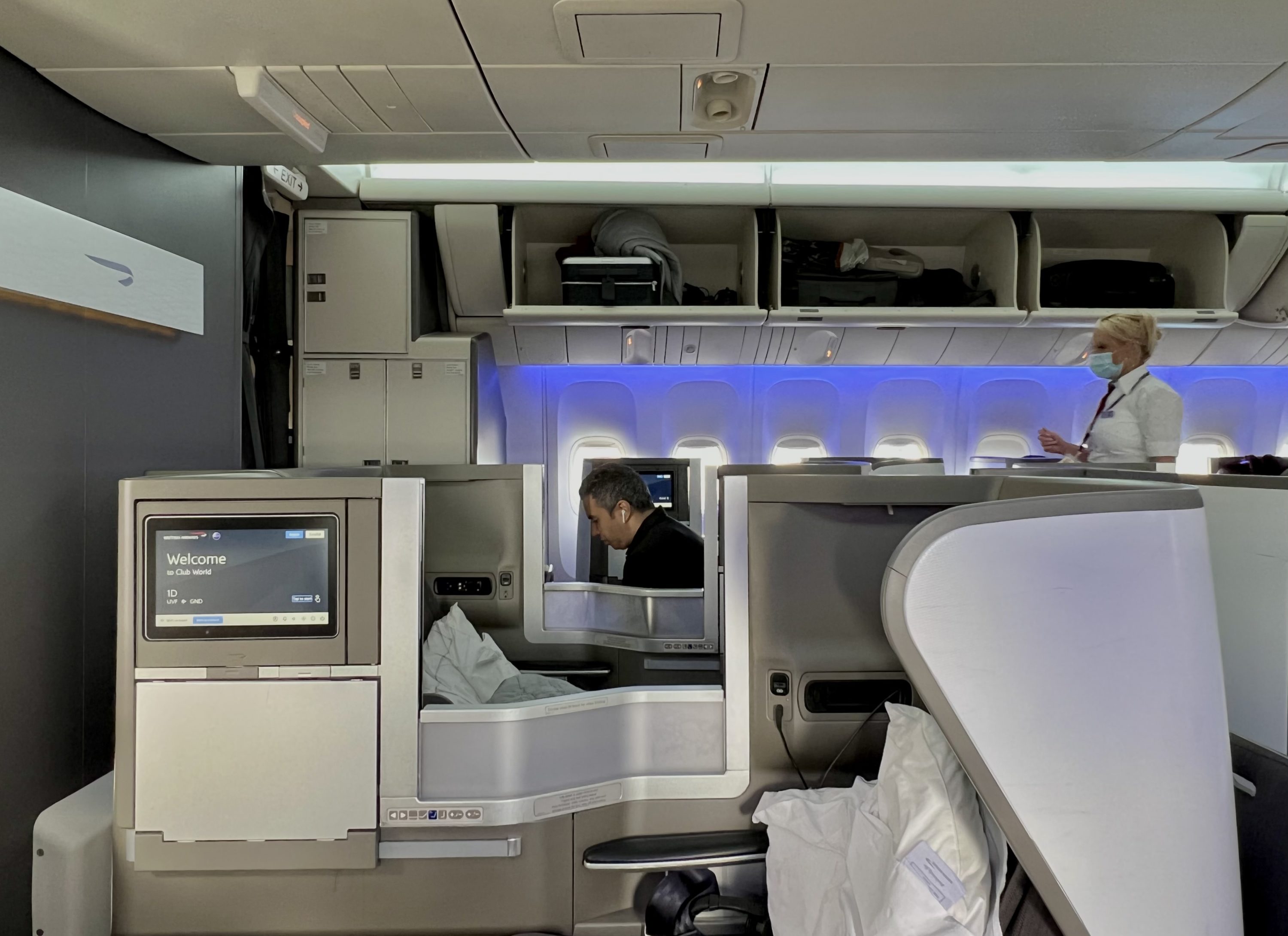British Airways Boeing 777 200 Club World view from seat