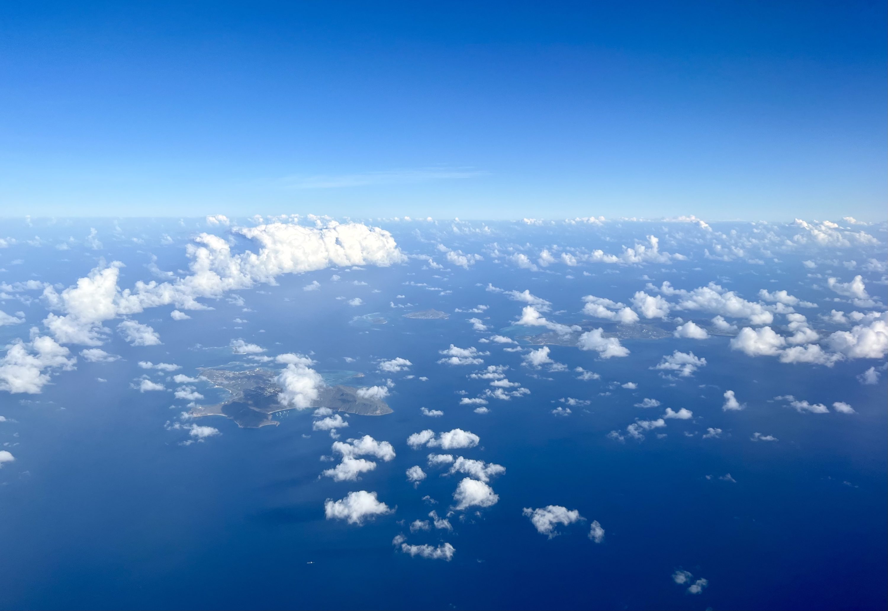 British Airways Boeing 777 200 Club World views over Caribbean