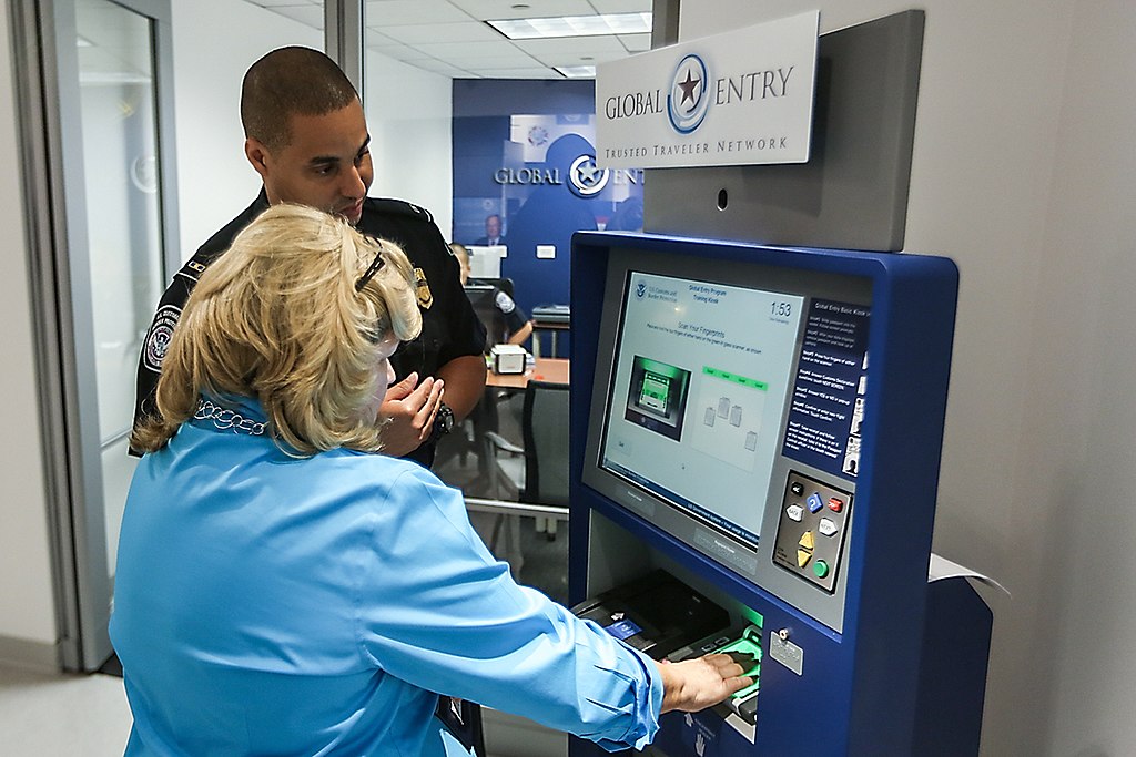 CBP Global Entry Enrollment Center fingerprints