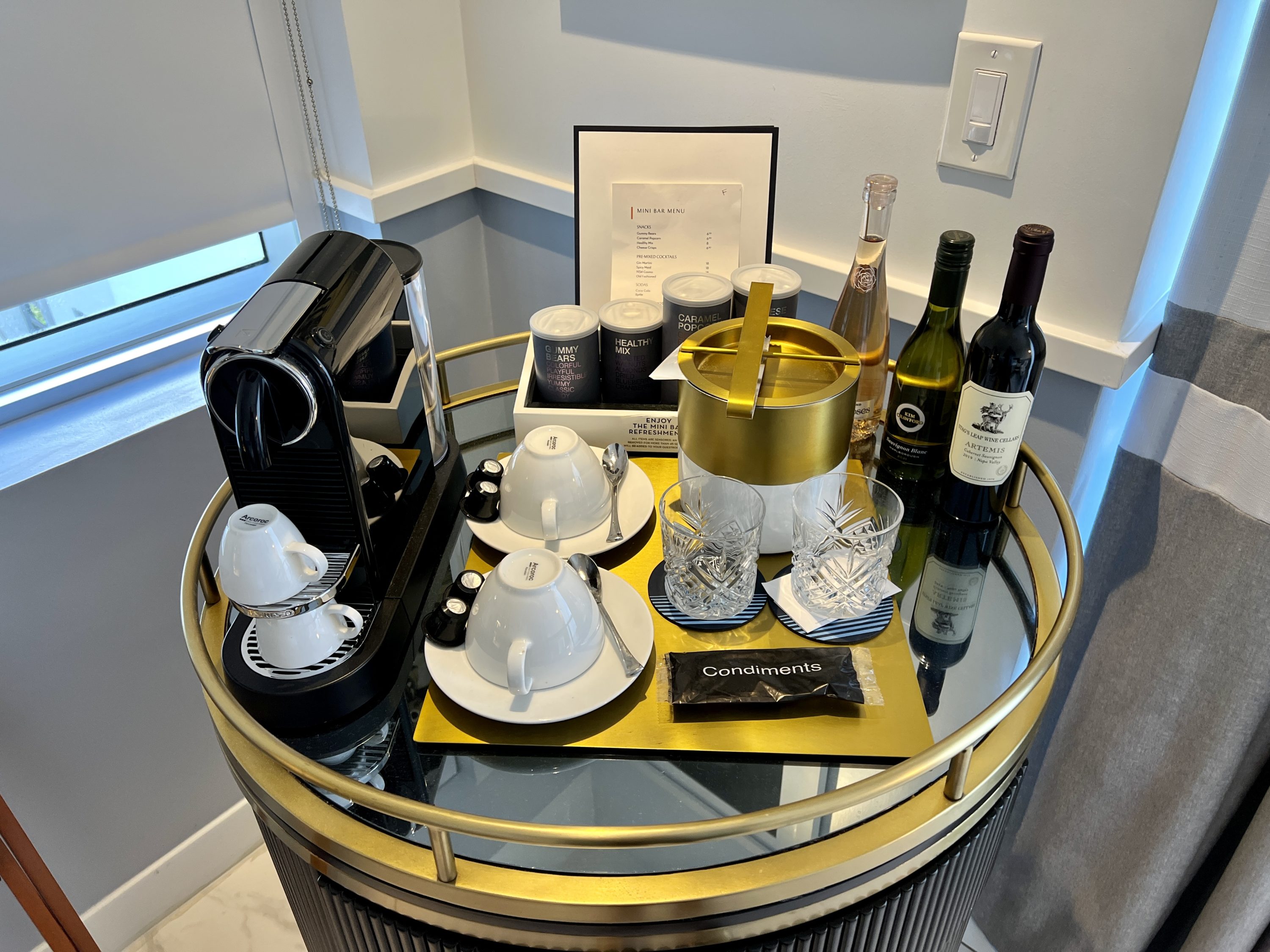 Cadillac Hotel Beach Club Minibar and Nespresso