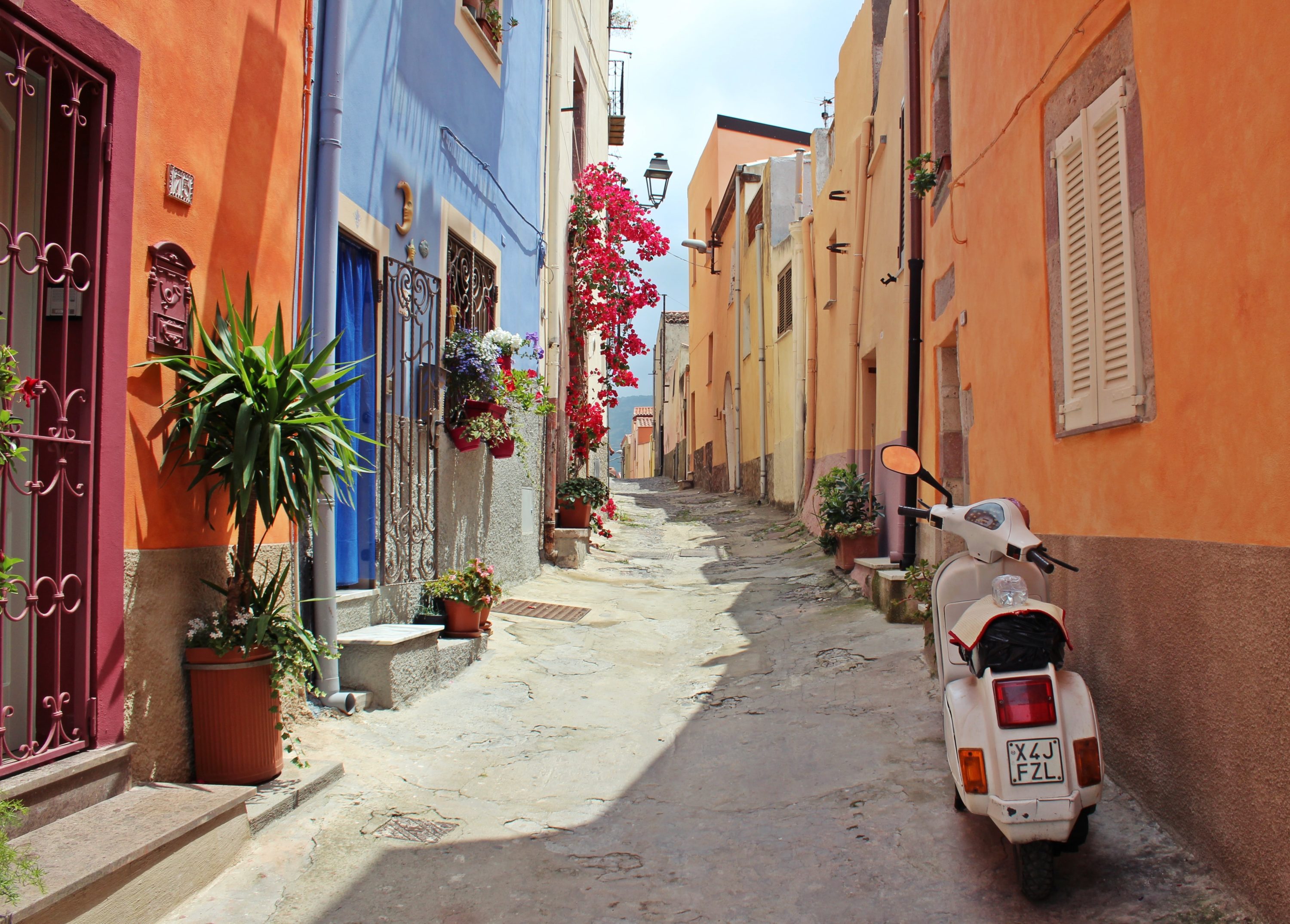 Italian town in spring