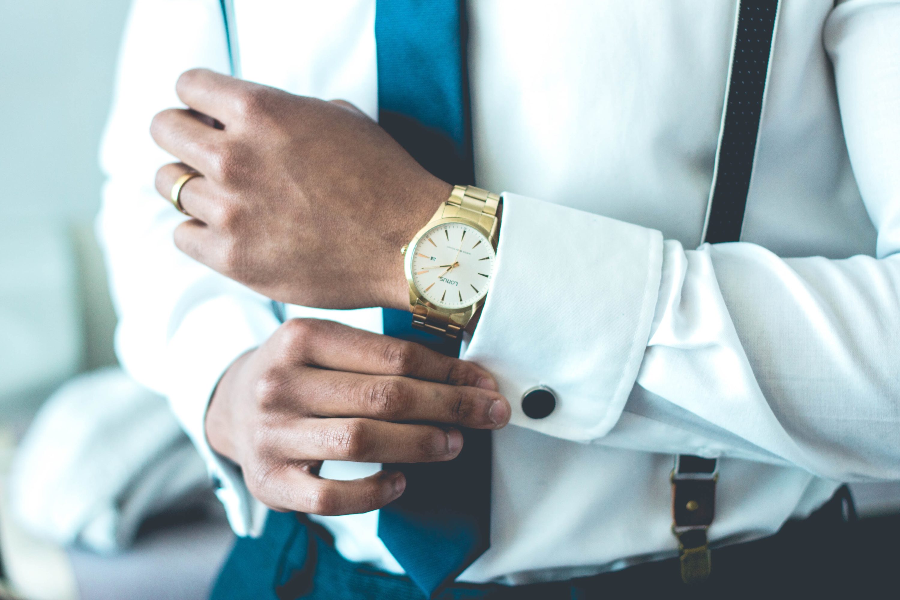 Man with luxury watch