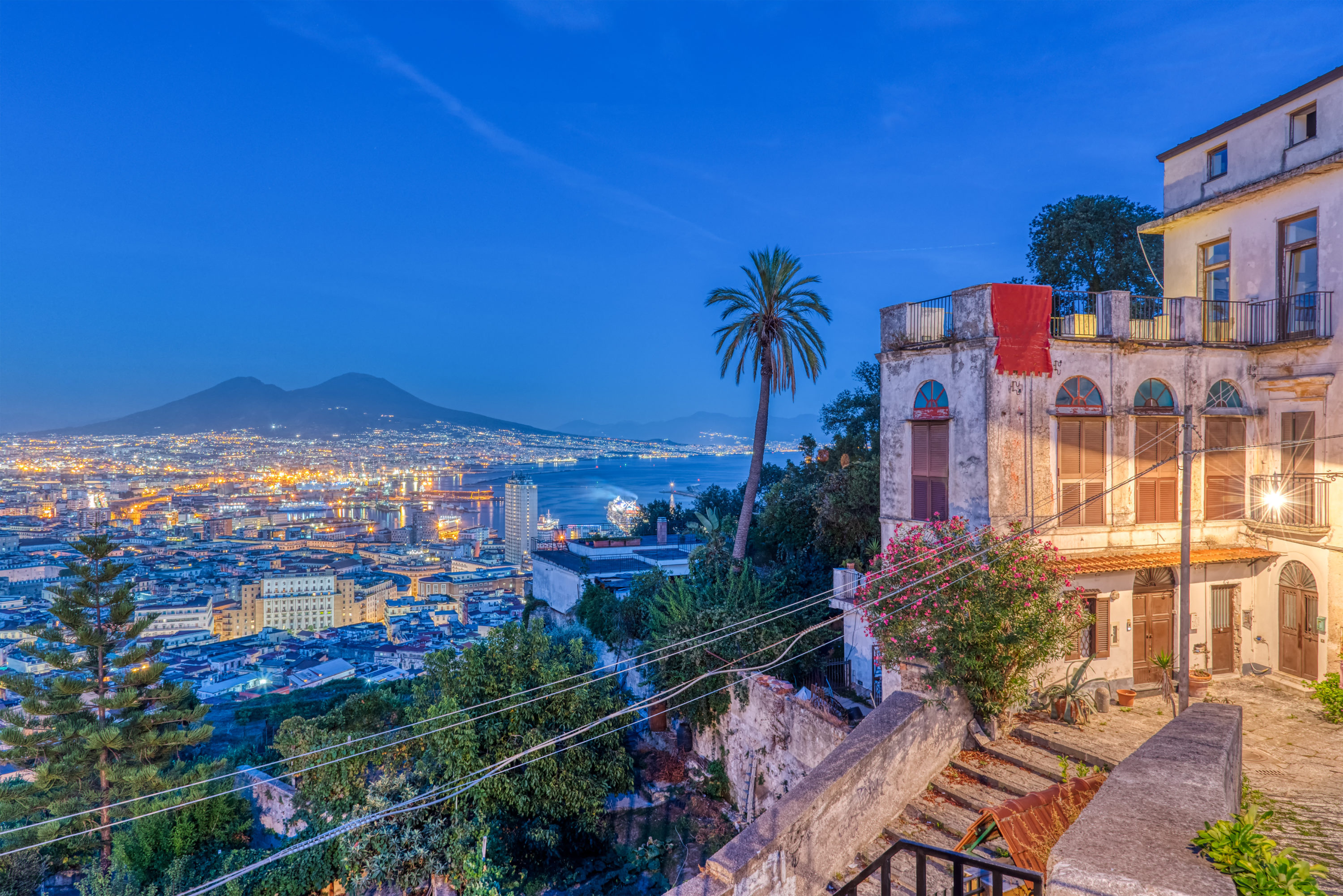 Naples Italy at night
