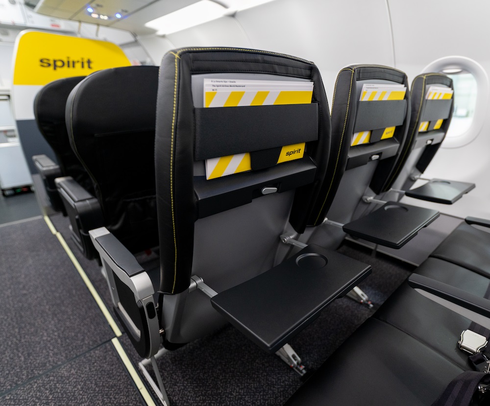 Spirit tray table down