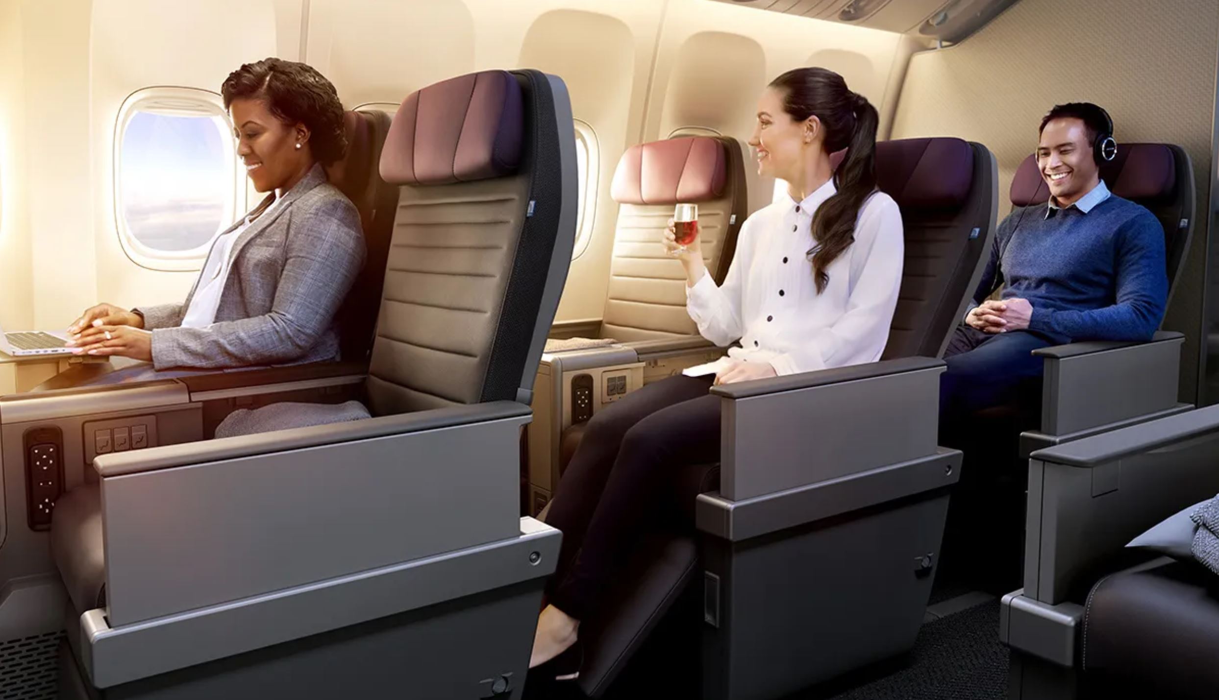 United Premium Plus Economy passengers