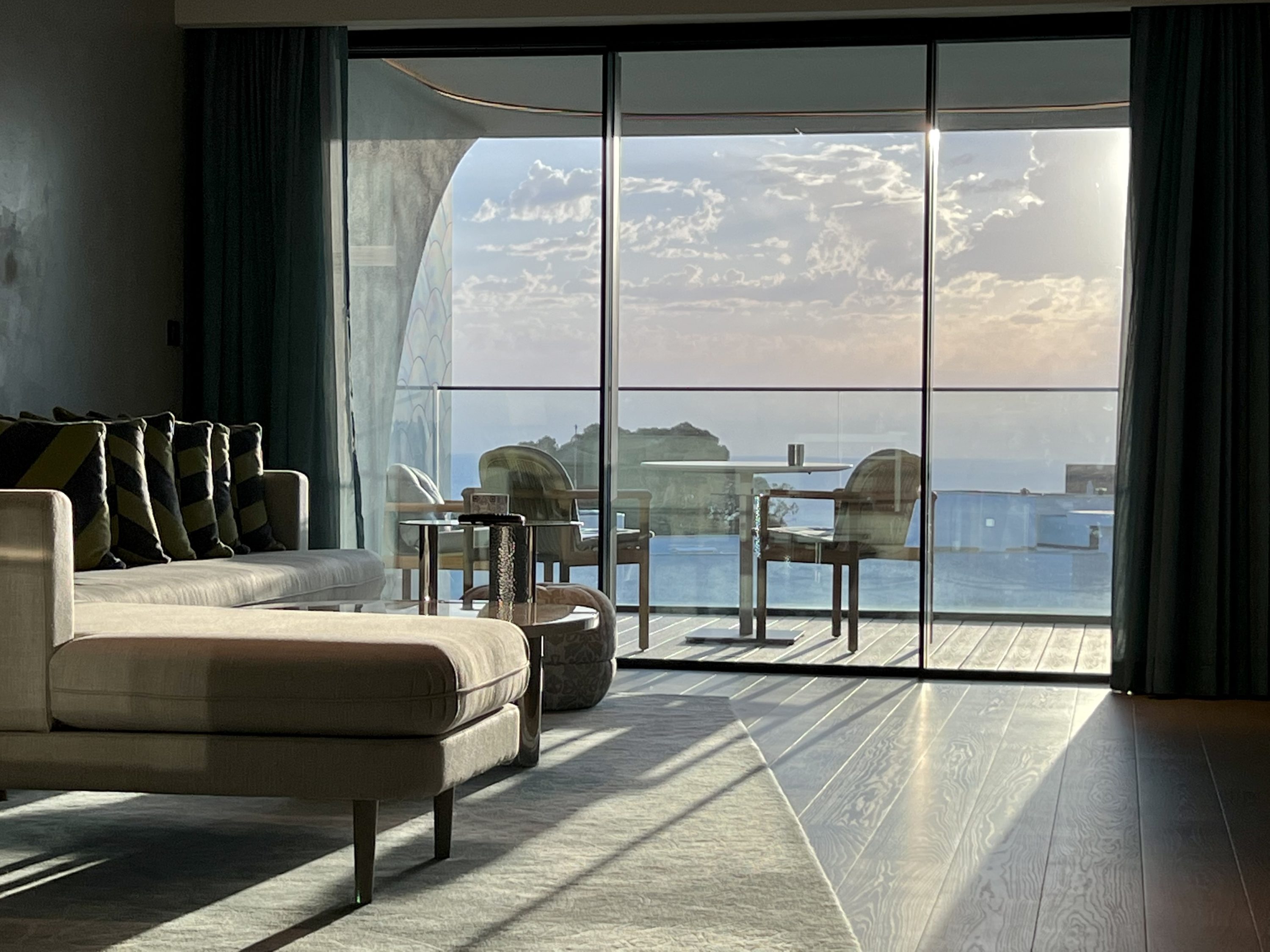 W Algarve Marvellous Residence living area golden hour