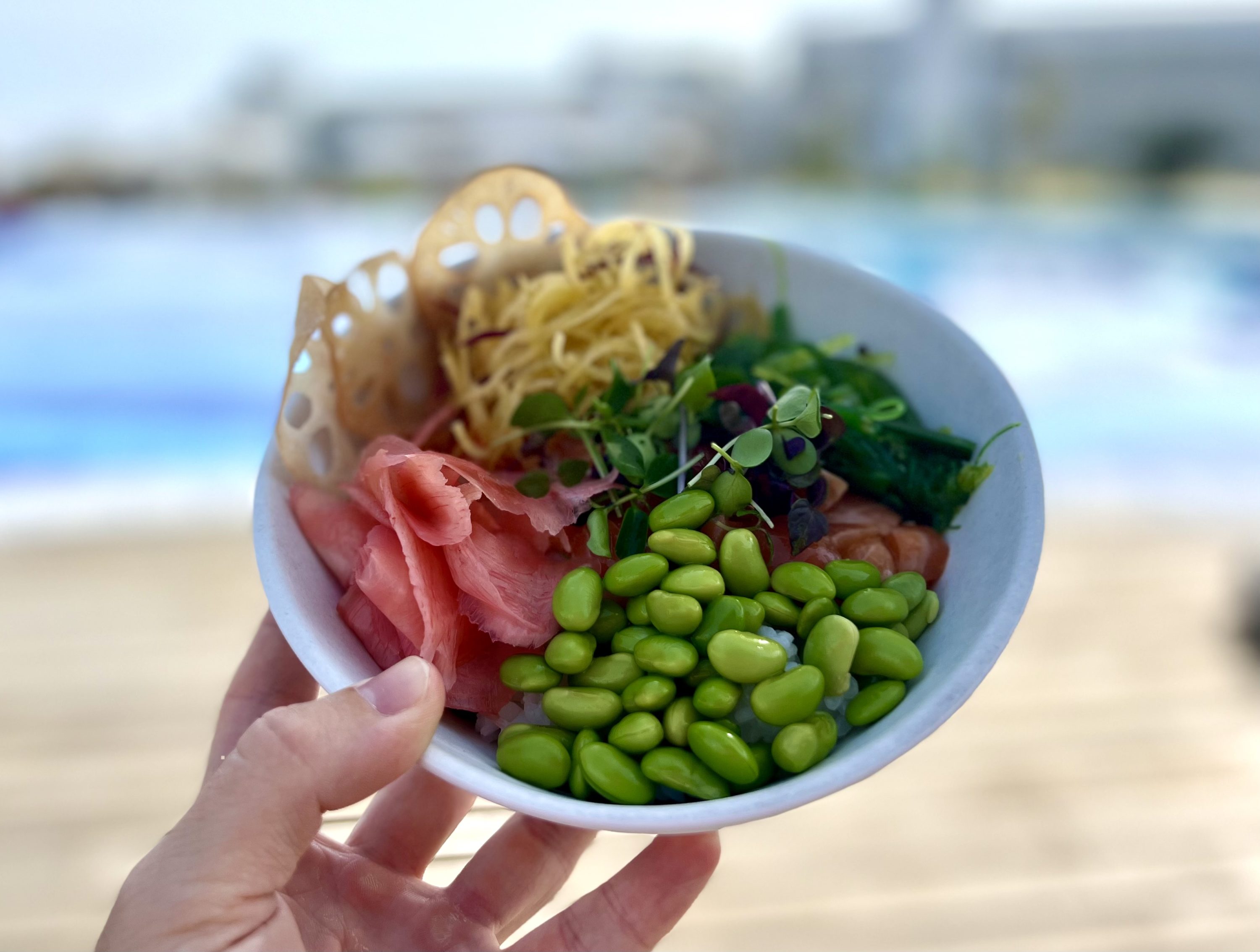 W Algarve Sip @ Wet poké bowl close up