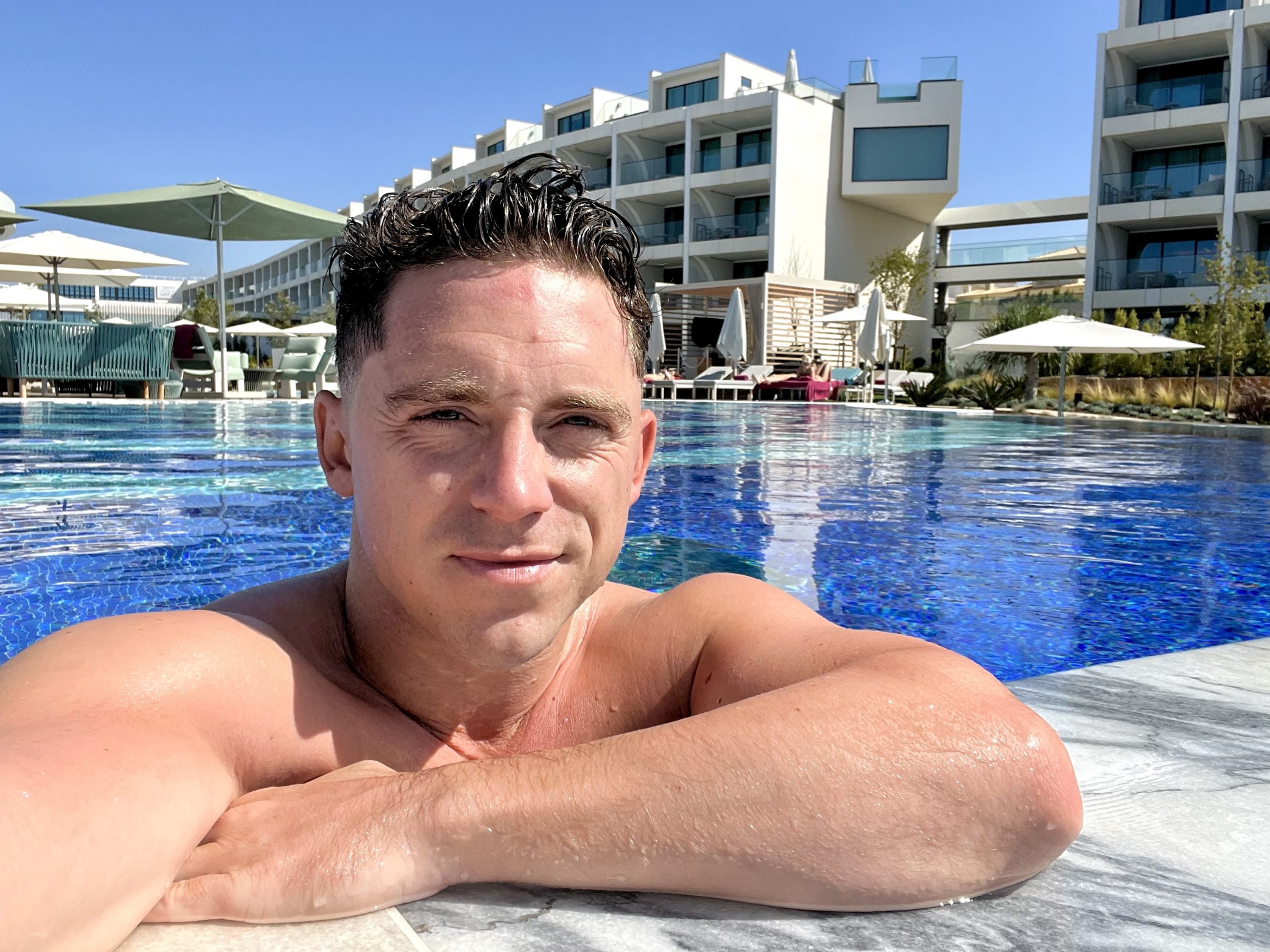 W Algarve pool selfie