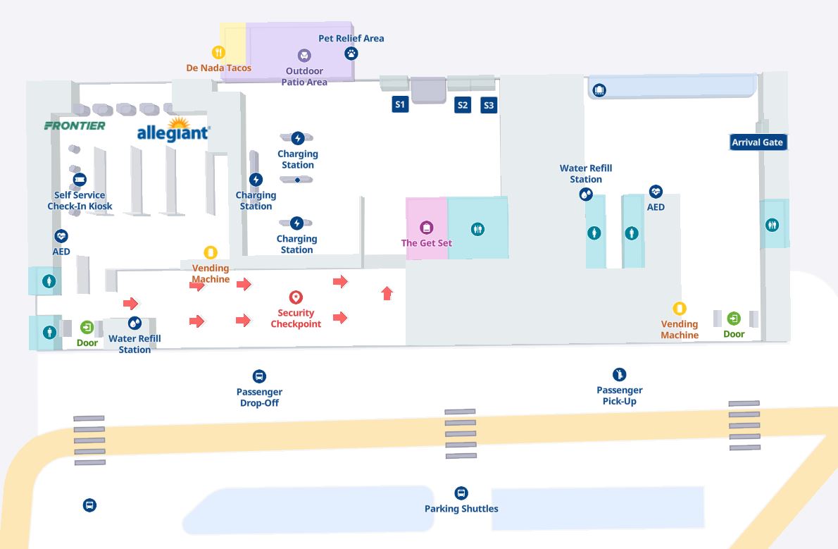 AUS South Terminal Map