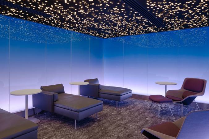 Amex Centurion Lounge LAX Dark Room Amex Centurion Lounge LAX Dark Room