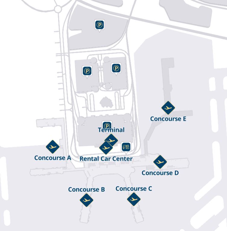 CLT Airport Map CLT Airport Map