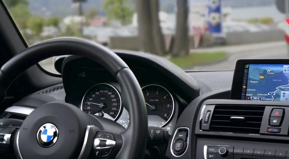 Car Steering Wheel and Navigation