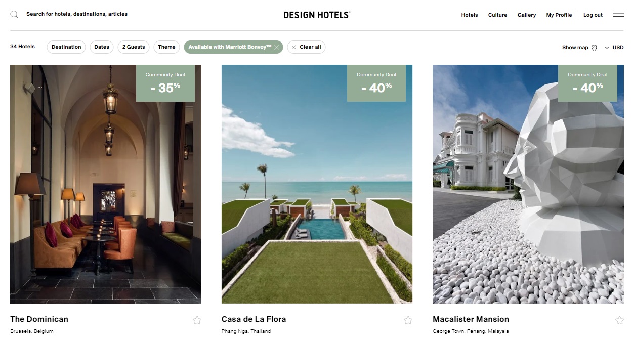 Design Hotels Community Deals